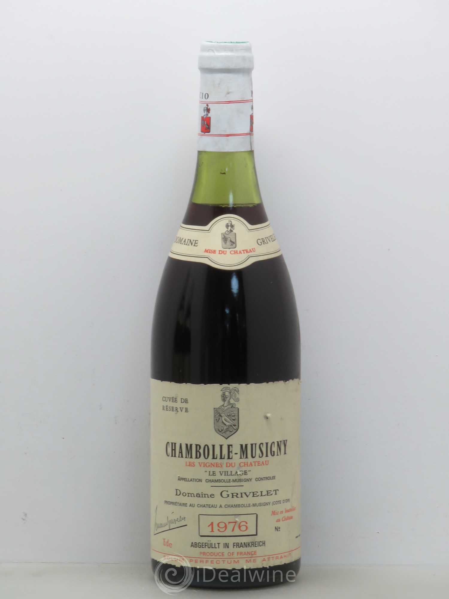 Chambolle-Musigny Grivelet Le Village Cuvée de Réserve 1976 - Posten von 1 Flasche - 0