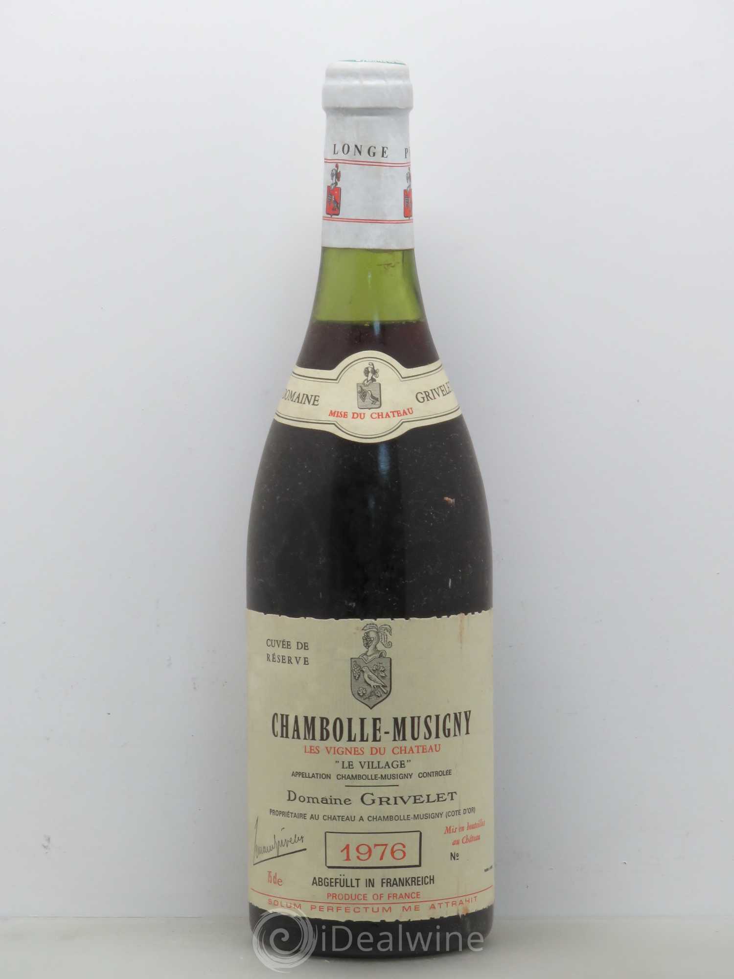 Chambolle-Musigny Grivelet Le Village Cuvée de Réserve 1976 - Posten von 1 Flasche - 0