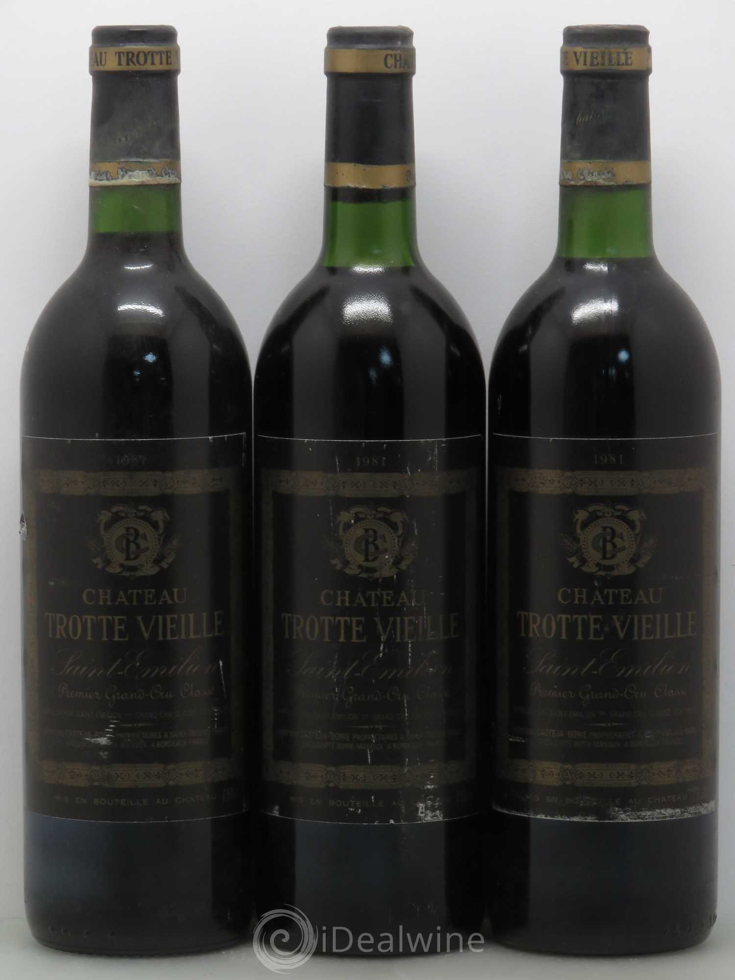 Château Trotte Vieille 1er Grand Cru Classé B 1981 - Lot de 3 bouteilles - 0