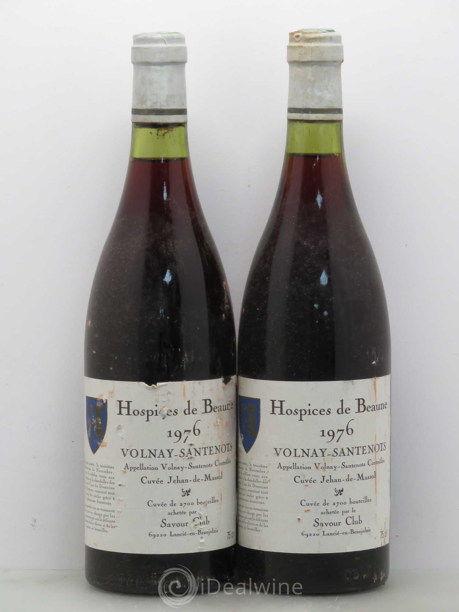 Volnay 1er Cru Hospice De Beaune Santenots Cuvee Jehan De Massol 1976 - Posten von 2 Flaschen - 0