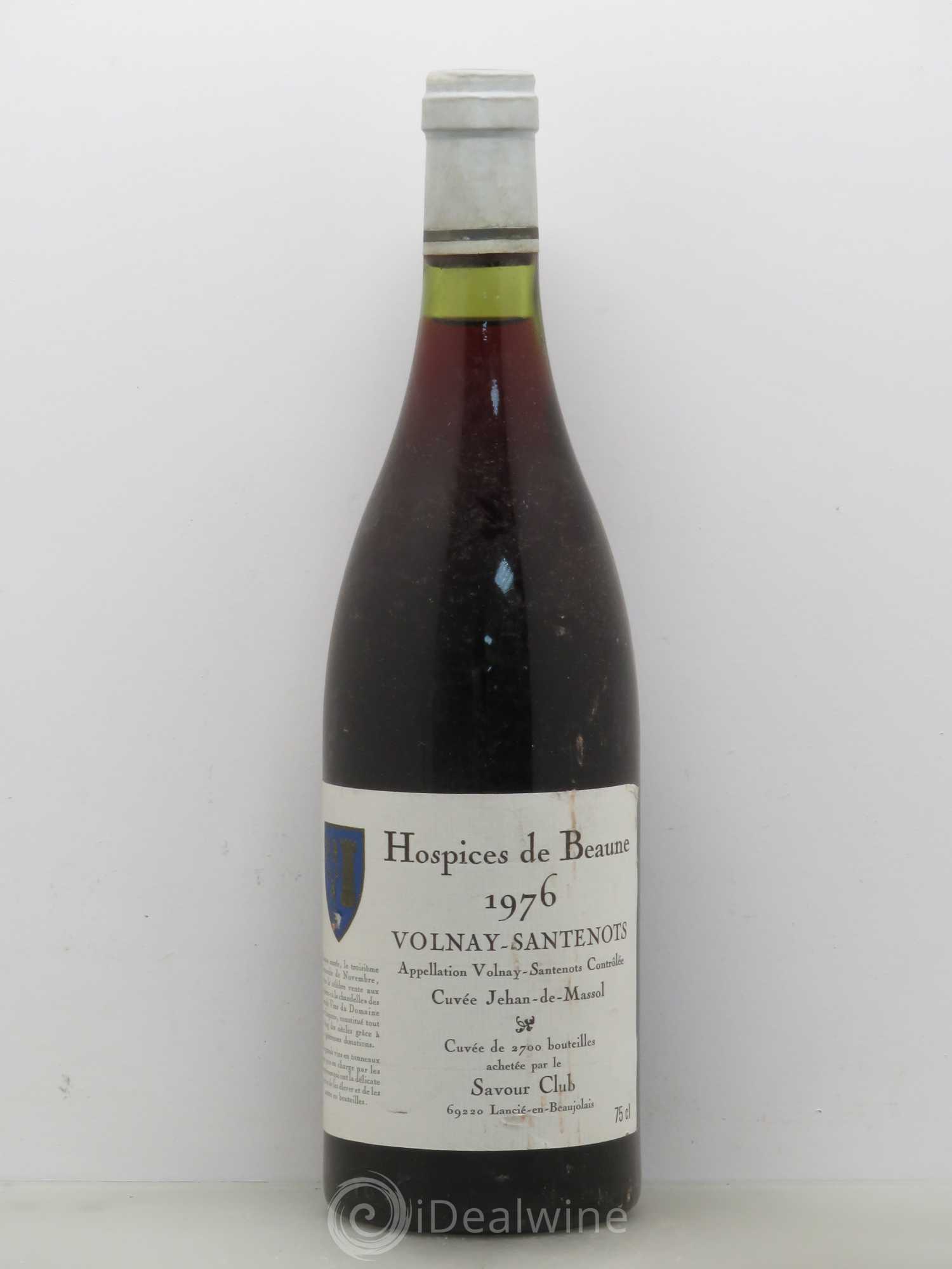 Volnay 1er Cru Hospice De Beaune Santenots Cuvee Jehan De Massol 1976 - Posten von 1 Flasche - 0