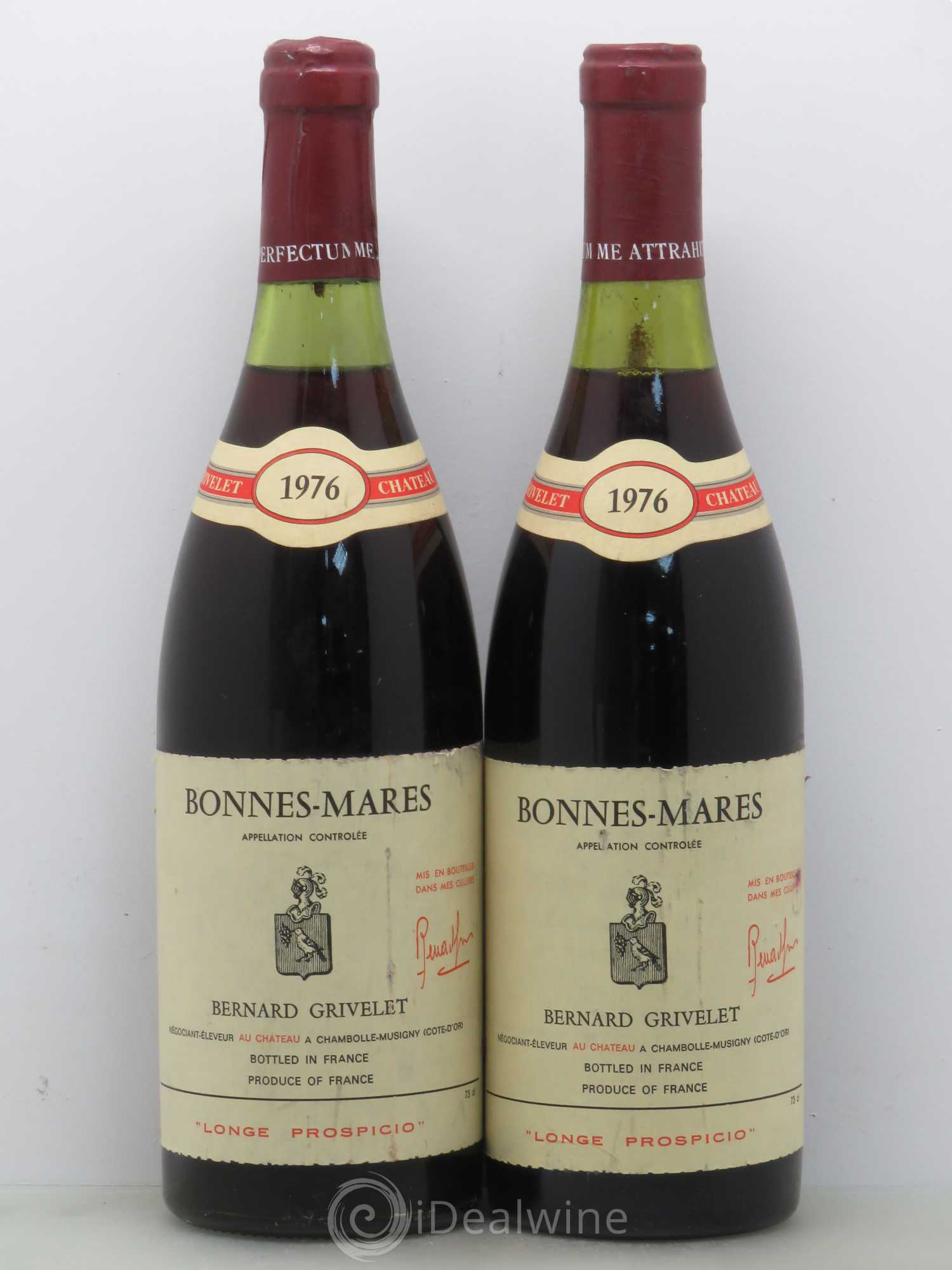 Bonnes-Mares Grand Cru Grivelet 1976 - Lot de 2 bouteilles - 0
