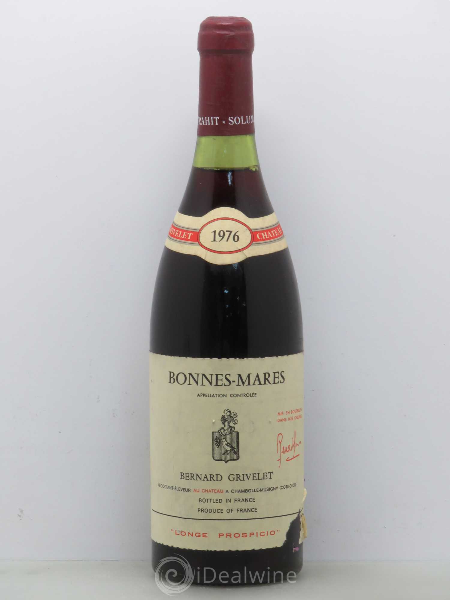 Bonnes-Mares Grand Cru Grivelet 1976 - Lot de 1 bouteille - 0