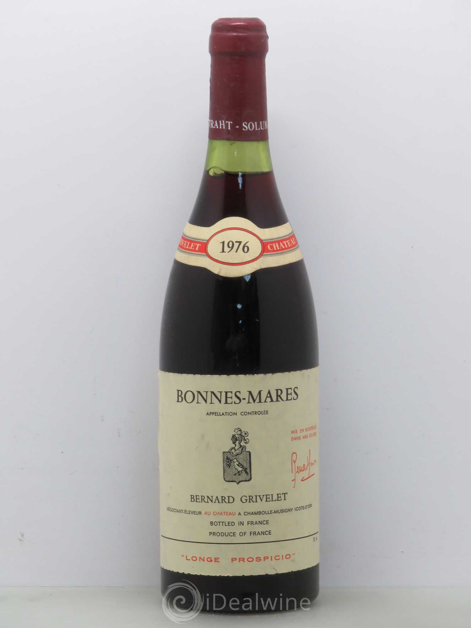 Bonnes-Mares Grand Cru Grivelet 1976 - Lot de 1 bouteille - 0