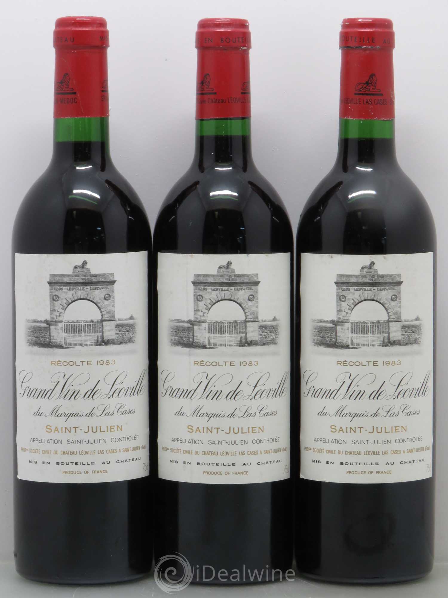 Château Léoville Las Cases 2ème Grand Cru Classé 1983 - Lot de 3 bouteilles - 0