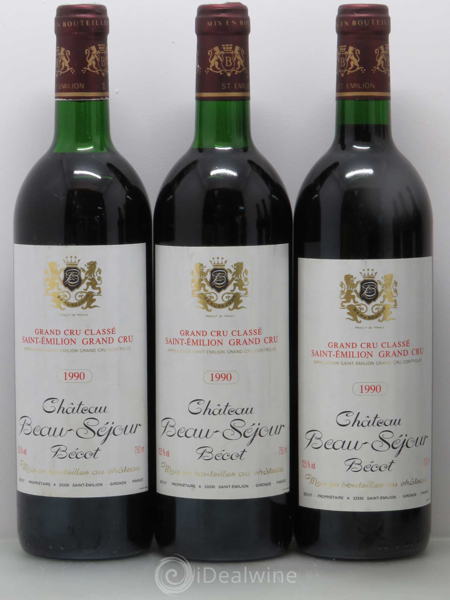Château Beau-Séjour Bécot 1er Grand Cru Classé B 1990 - Lot de 6 bouteilles - 1