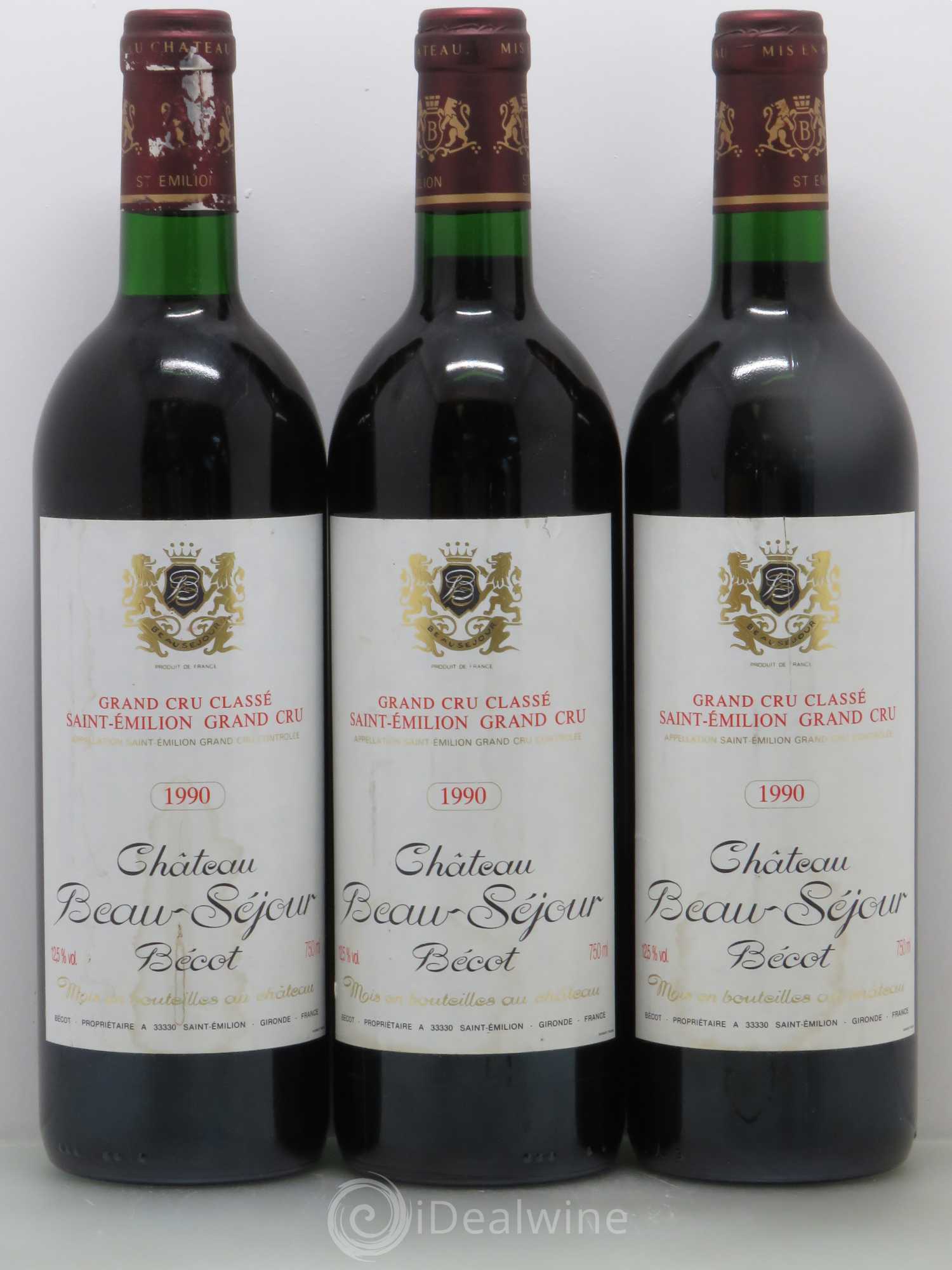 Château Beau-Séjour Bécot 1er Grand Cru Classé B 1990 - Lot de 6 bouteilles - 2