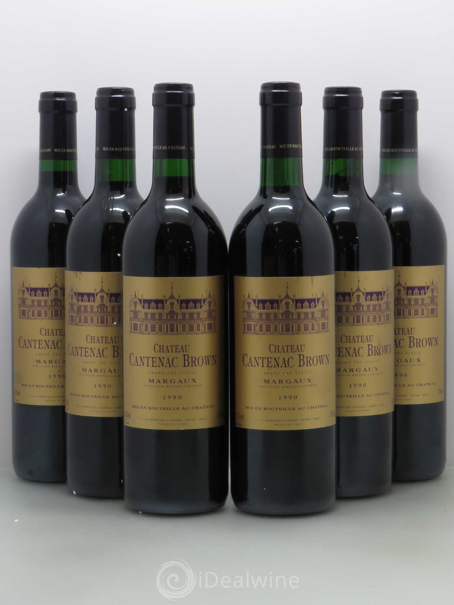Château Cantenac Brown 3ème Grand Cru Classé 1990 - Lotto di 6 bottiglie - 0