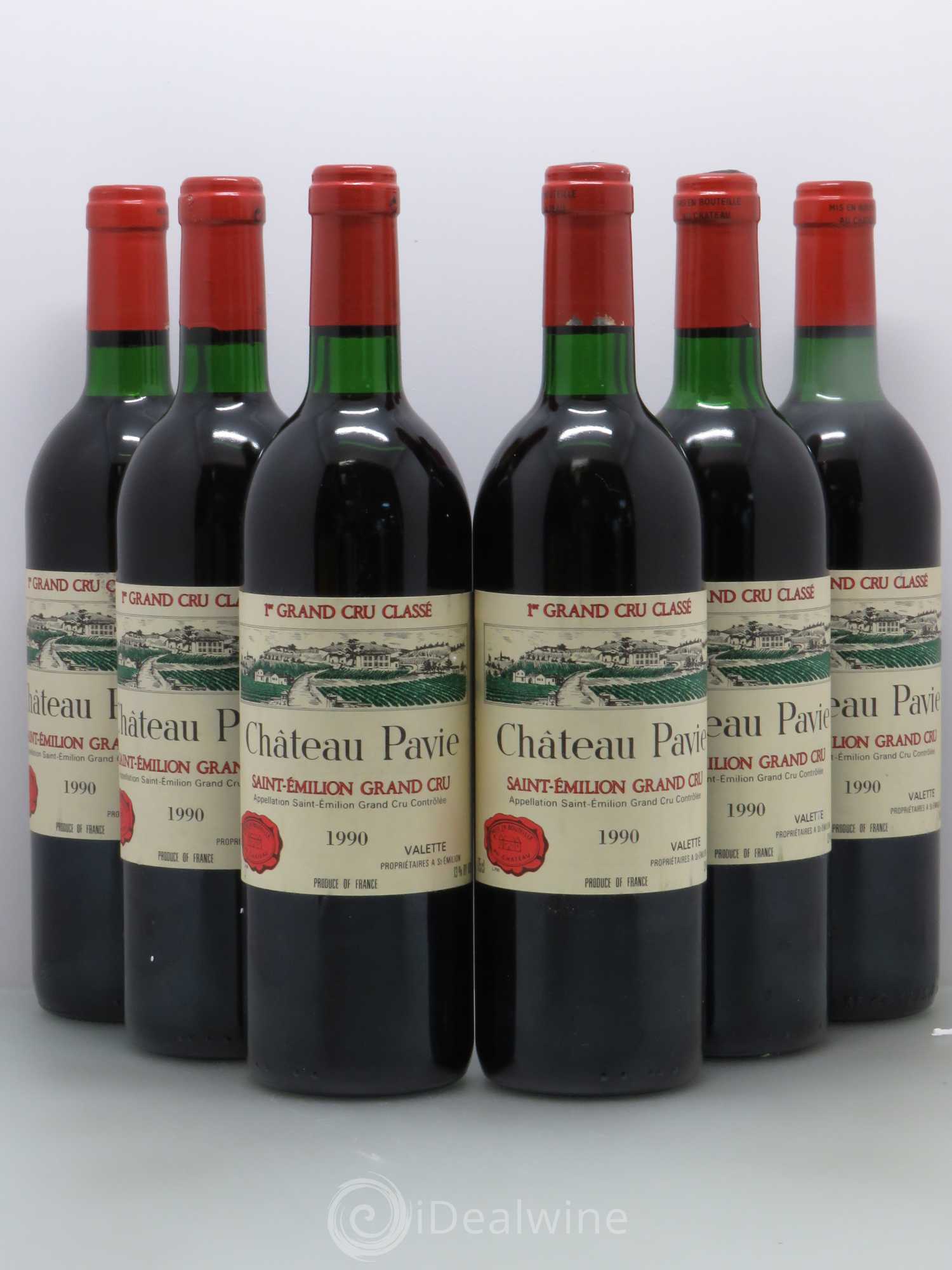 Château Pavie 1er Grand Cru Classé A 1990 - Lot de 6 bouteilles - 0