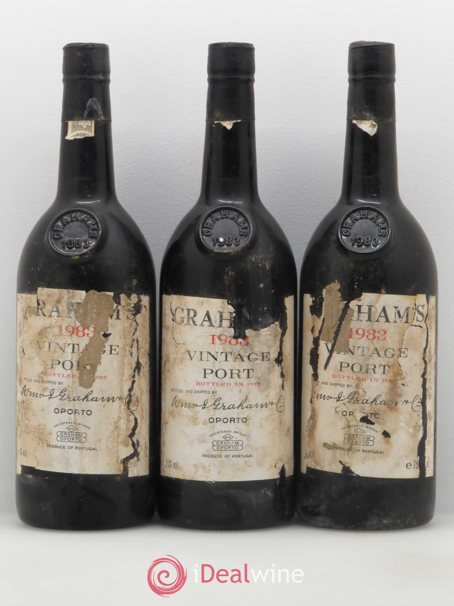 Porto W&J Graham' Vintage 1983 - Lot de 3 bouteilles - 0