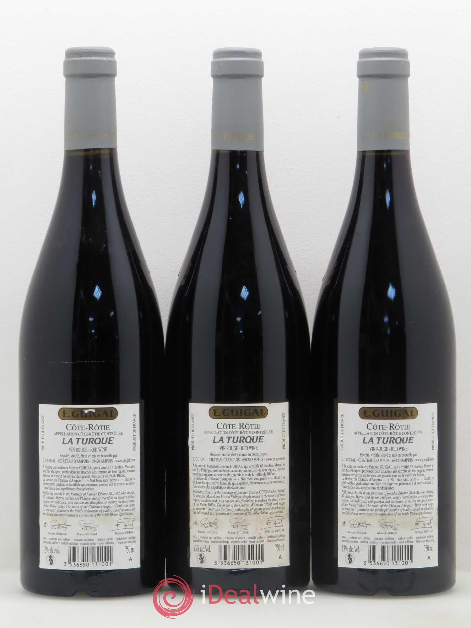 Côte-Rôtie La Turque Guigal 2009 - Lot de 3 bouteilles - 1