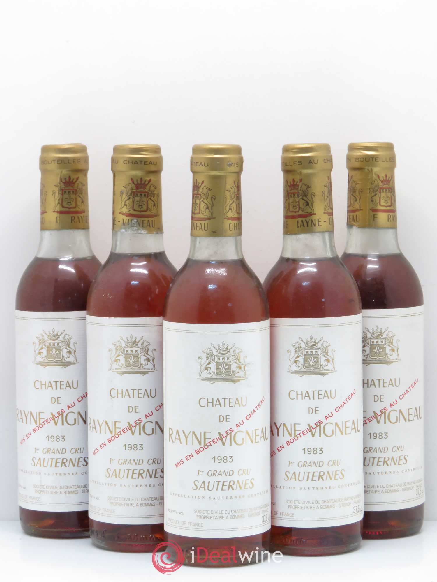 Château de Rayne Vigneau 1er Grand Cru Classé 1983 - Posten von 5 Demi-Flaschen - 0