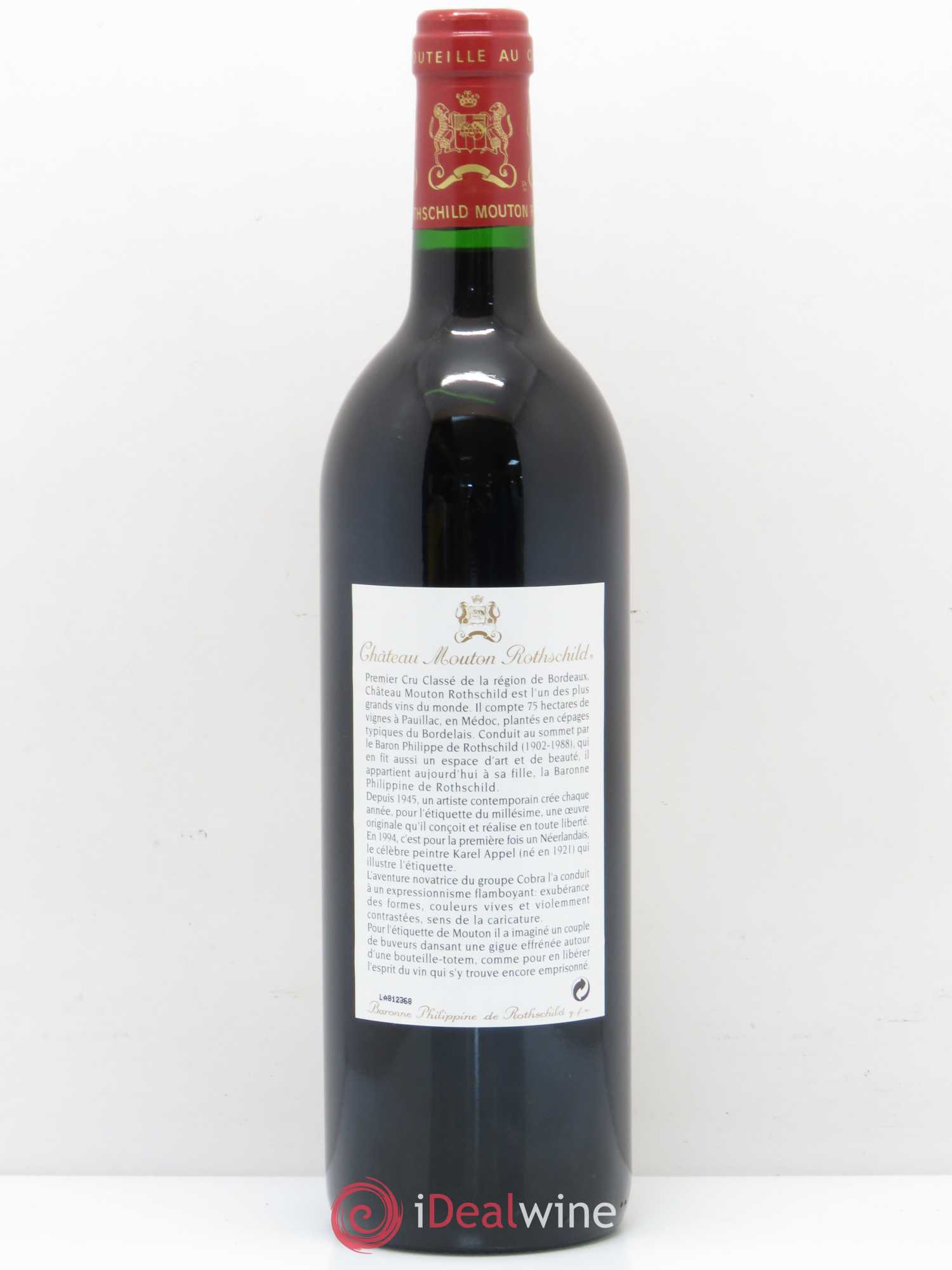 Château Mouton Rothschild 1er Grand Cru Classé 1994 - Lot de 1 bouteille - 1