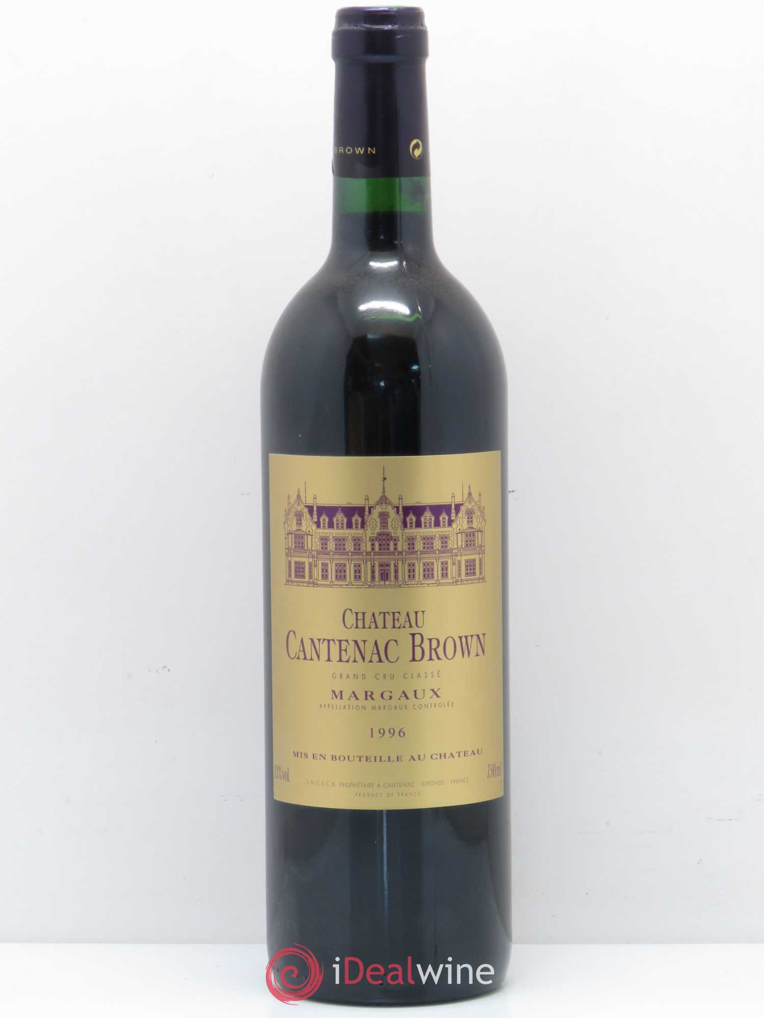 Château Cantenac Brown 3ème Grand Cru Classé 1996 - Lot de 1 bouteille - 0