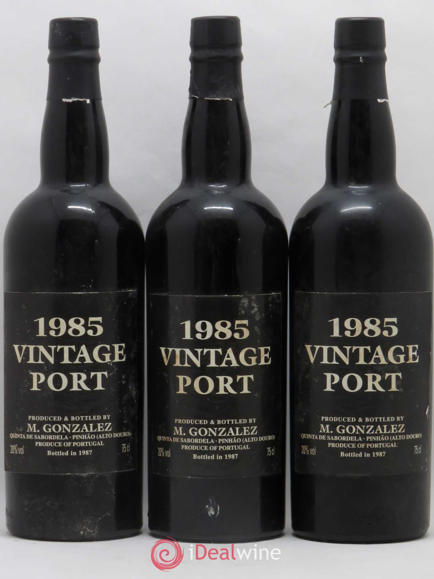 Porto Vintage Port Gonzales Quinta de Sabordela 1985 - Posten von 3 Flaschen - 0