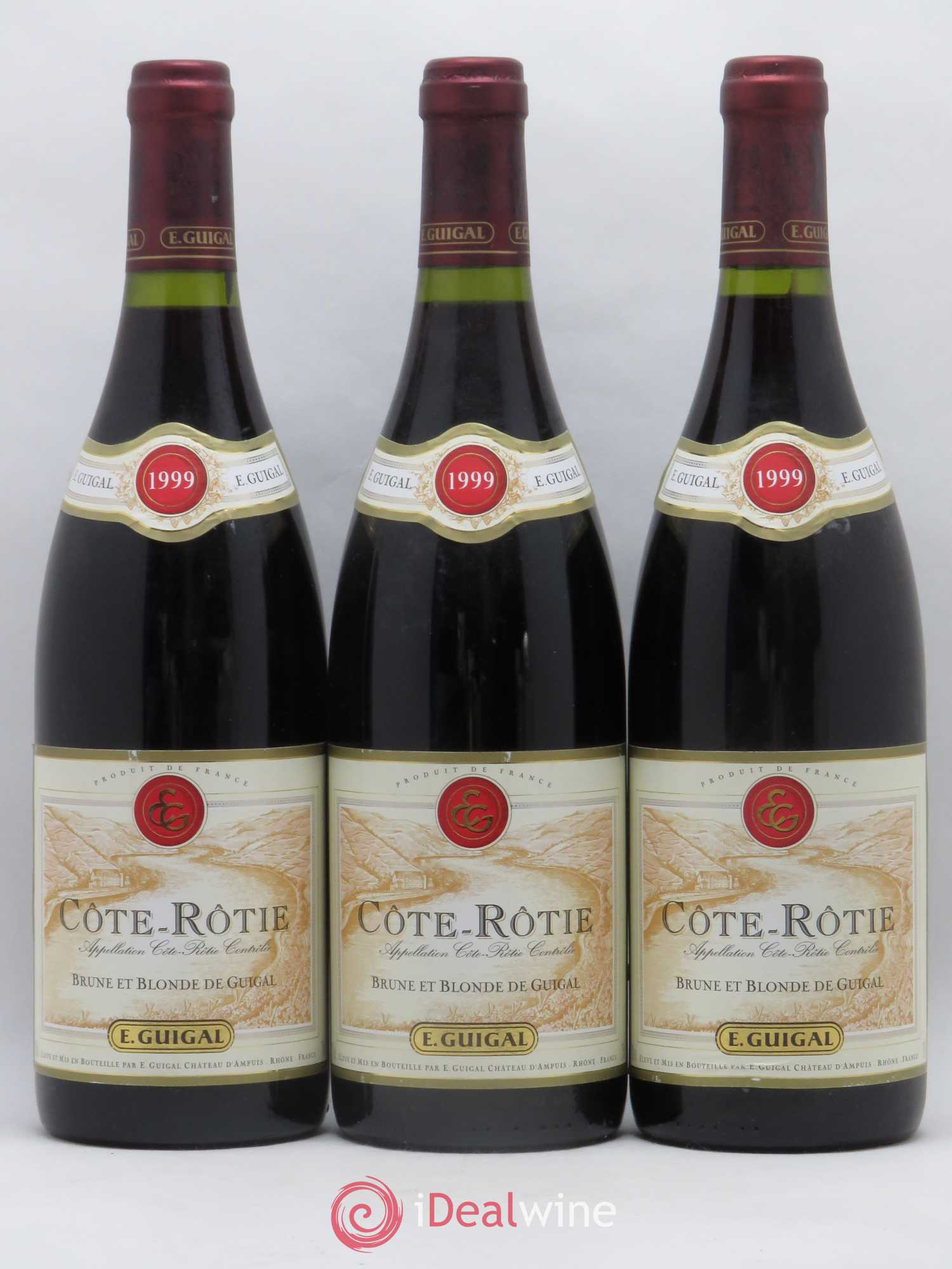 Côte-Rôtie Côtes Brune et Blonde Guigal 1999 - Lot de 3 bouteilles - 0