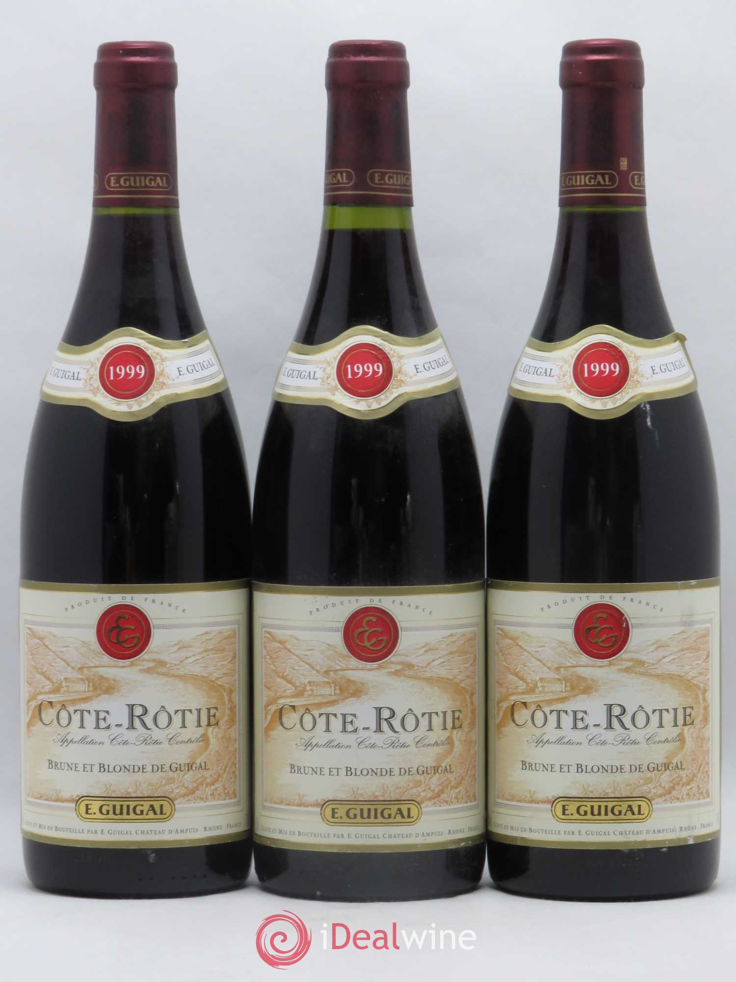 Côte-Rôtie Côtes Brune et Blonde Guigal 1999 - Lotto di 3 bottiglie - 0
