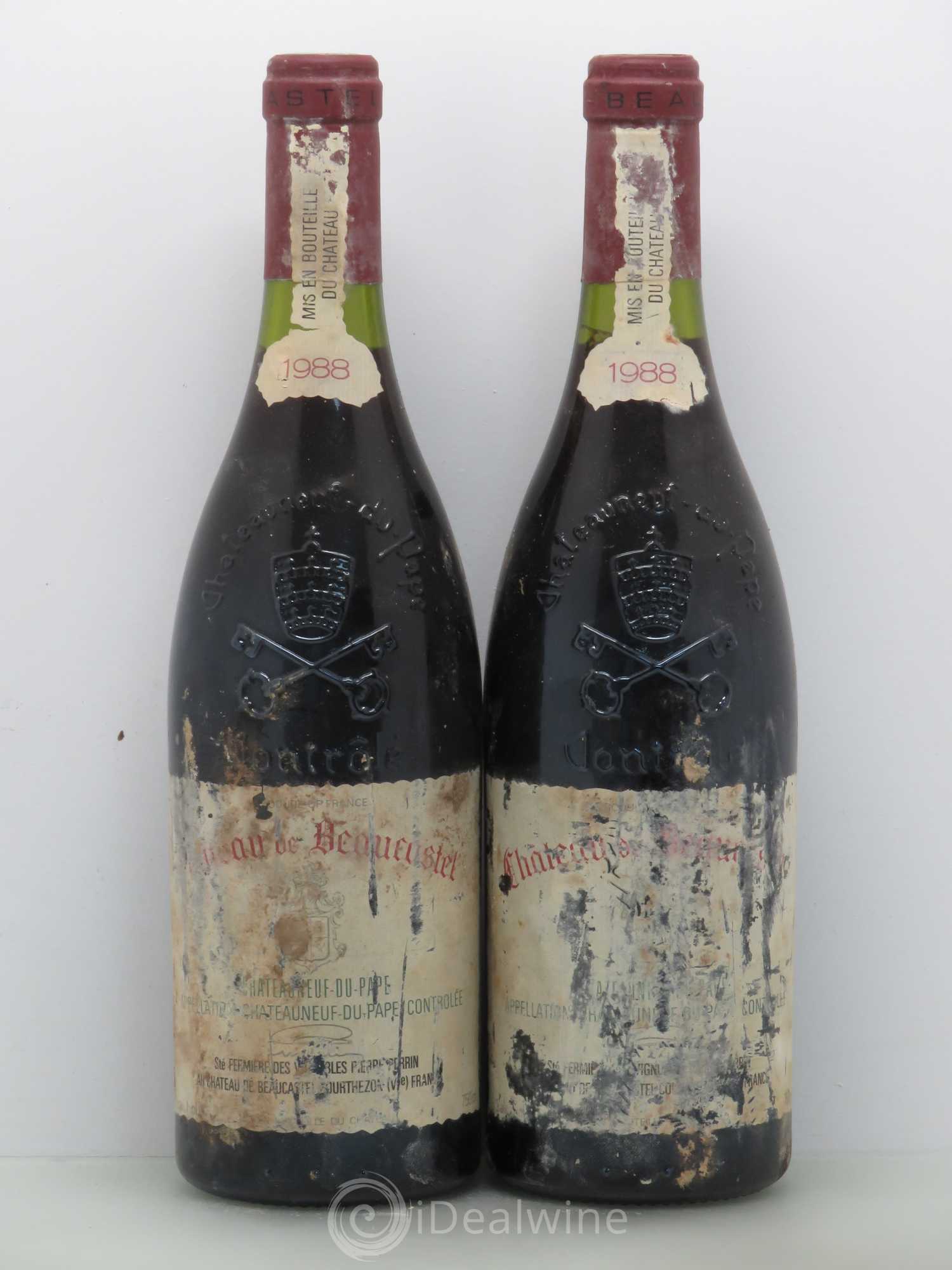 Châteauneuf-du-Pape Château de Beaucastel Famille Perrin 1988 - Lot de 2 bouteilles - 0