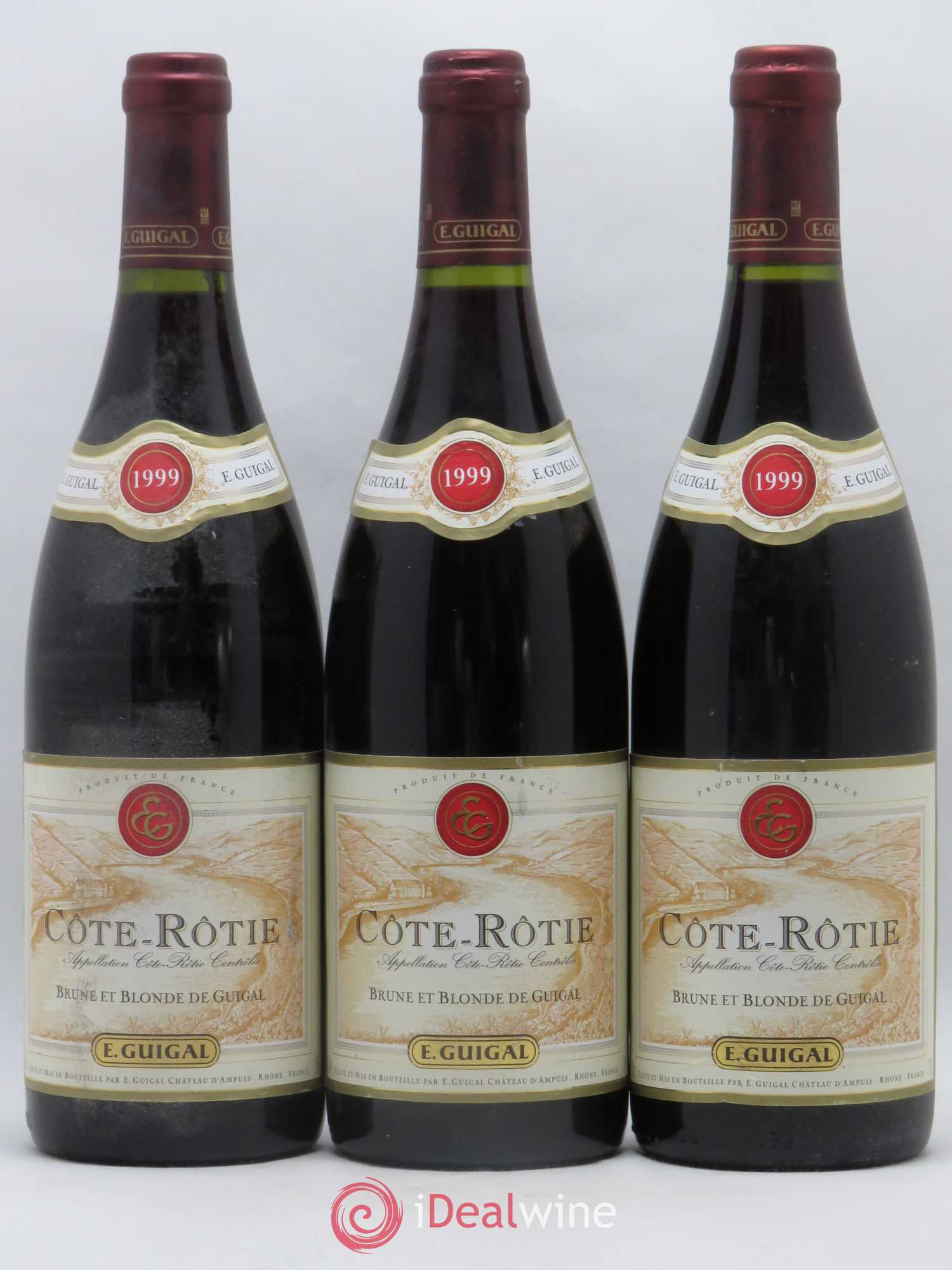 Côte-Rôtie Côtes Brune et Blonde Guigal 1999 - Lot de 3 bouteilles - 0