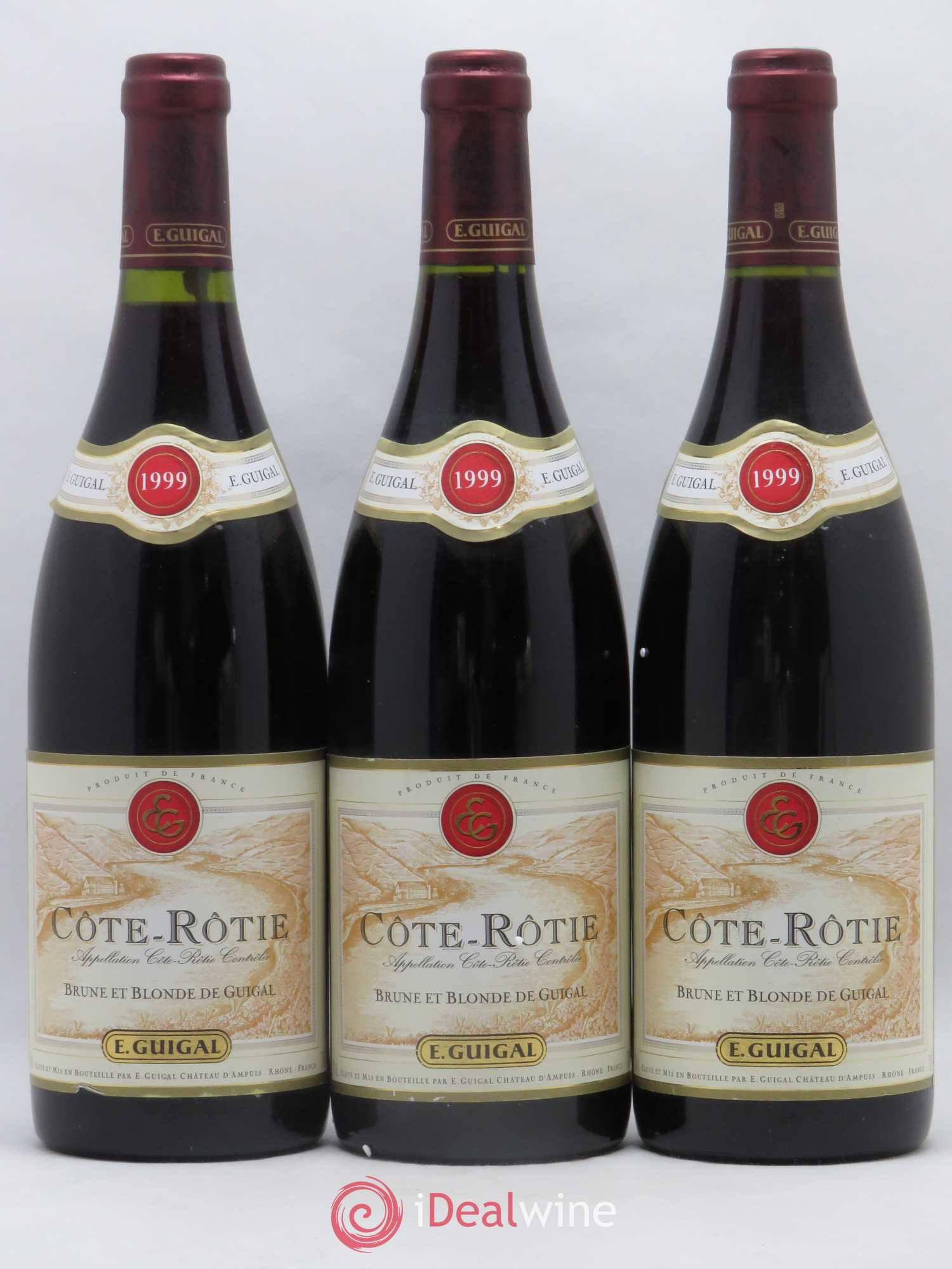 Côte-Rôtie Côtes Brune et Blonde Guigal 1999 - Lot de 3 bouteilles - 0