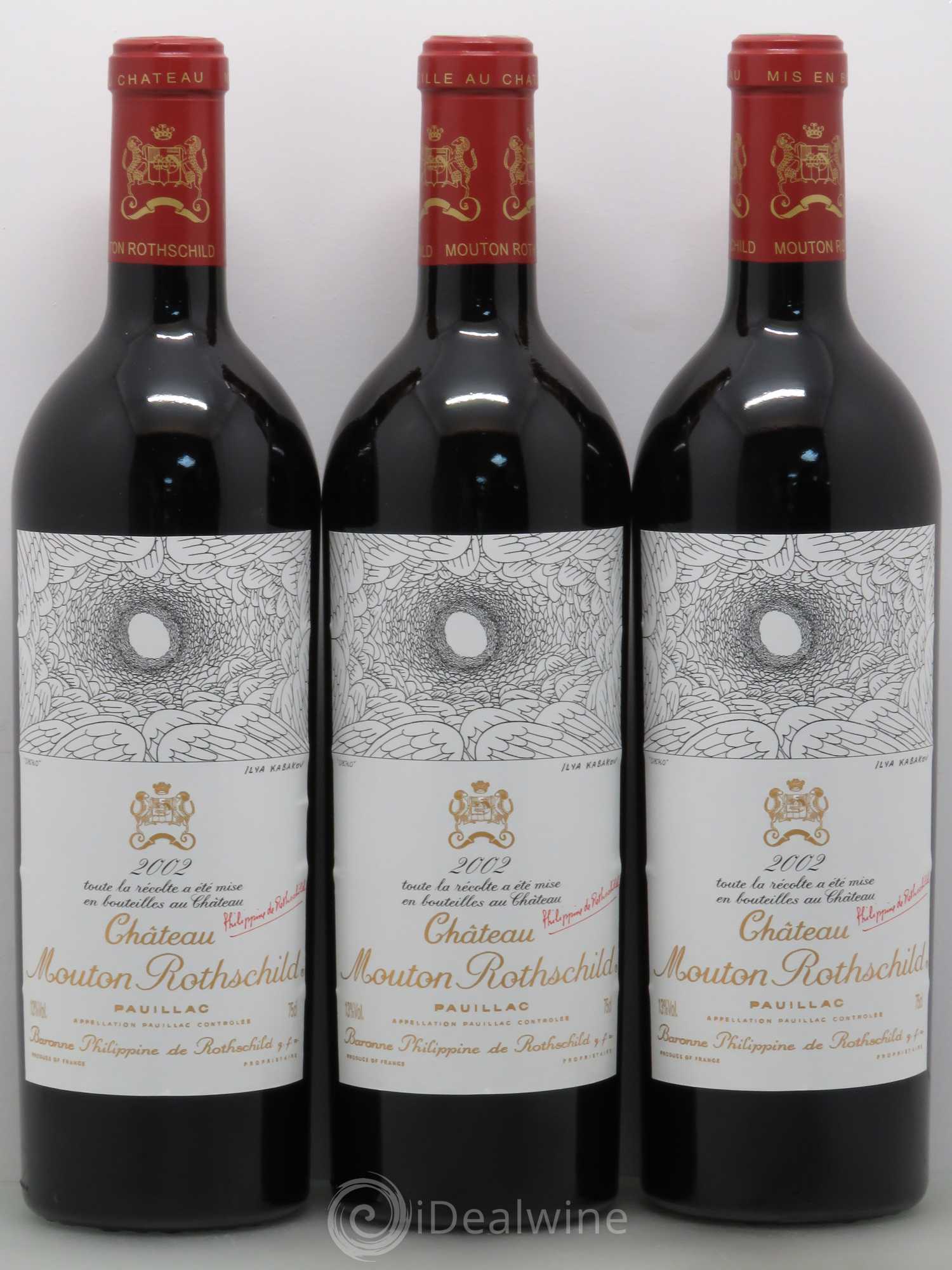 Château Mouton Rothschild 1er Grand Cru Classé 2002 - Lot de 6 bouteilles - 1