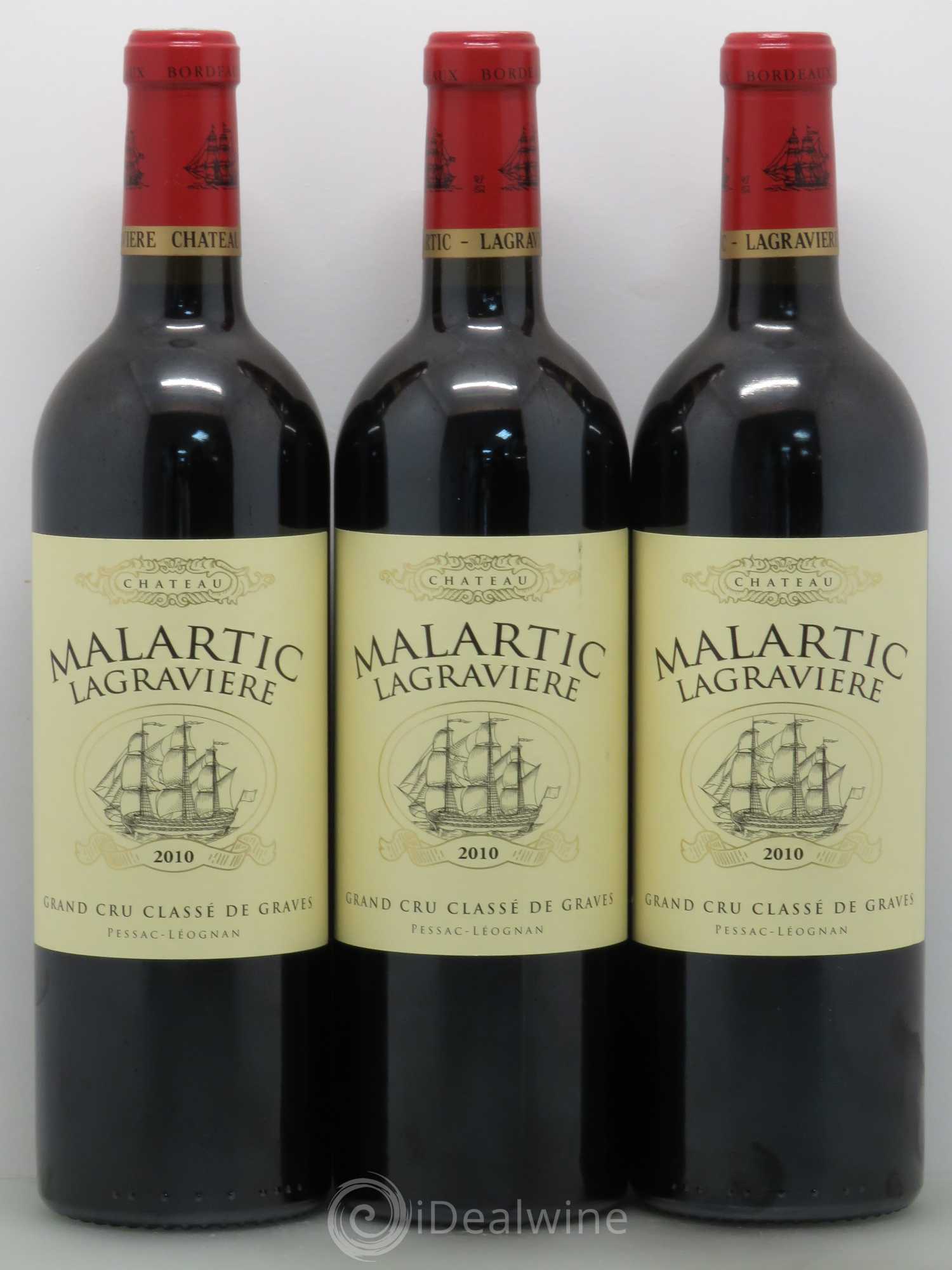 Château Malartic-Lagravière Cru Classé de Graves 2010 - Lot de 3 bouteilles - 0