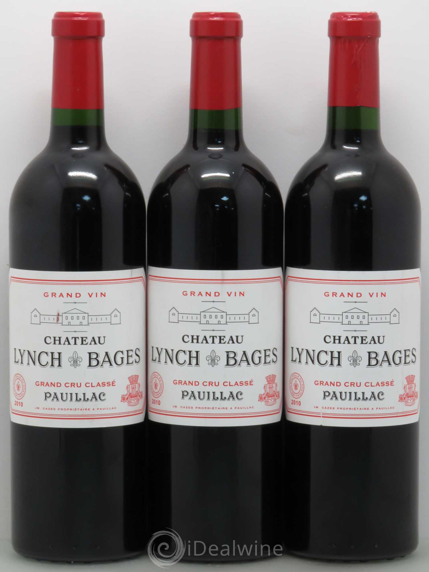 Château Lynch Bages 5ème Grand Cru Classé 2010 - Lot de 3 bouteilles - 0