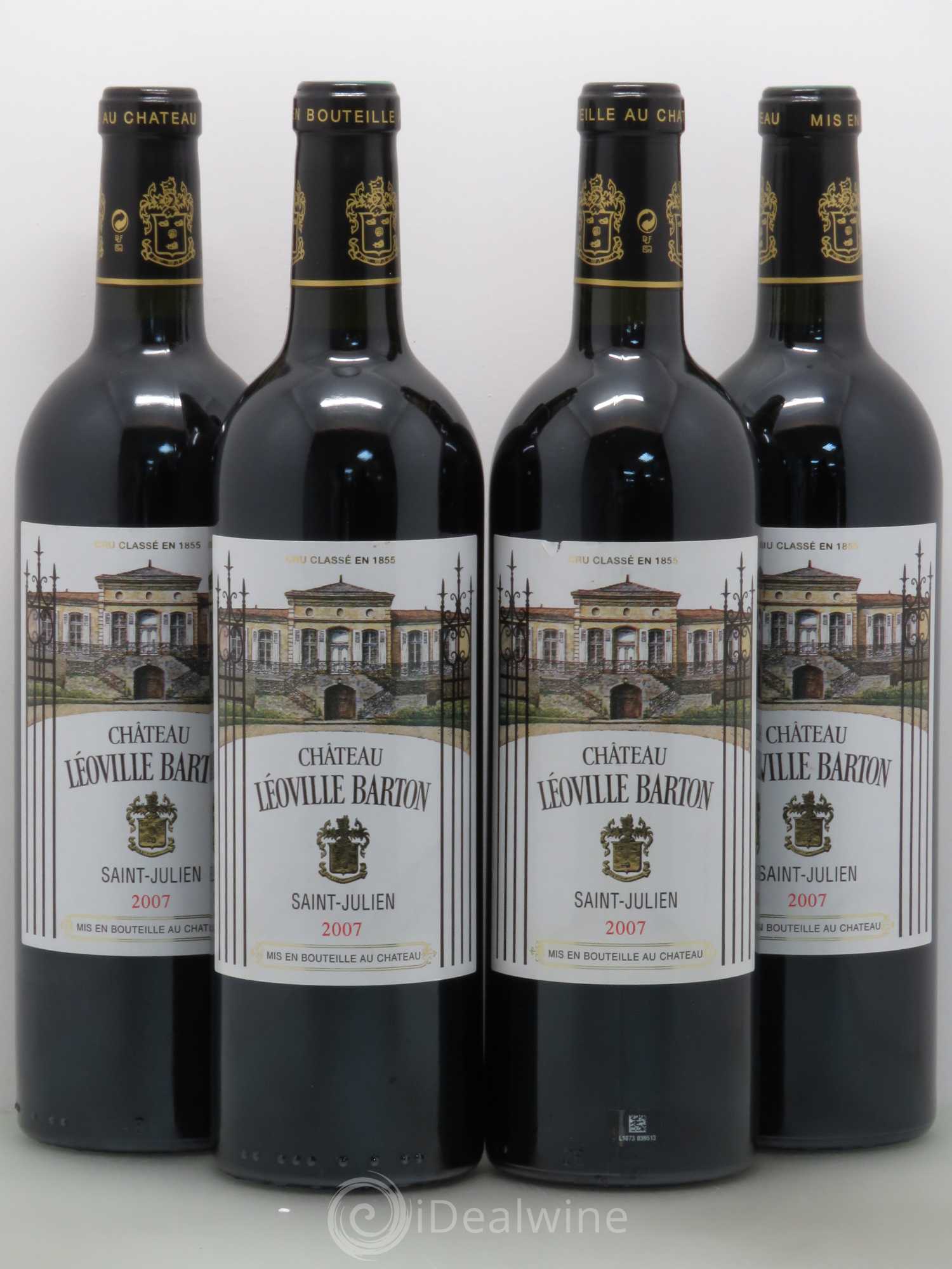 Château Léoville Barton 2ème Grand Cru Classé 2007 - Lot de 4 bouteilles - 0