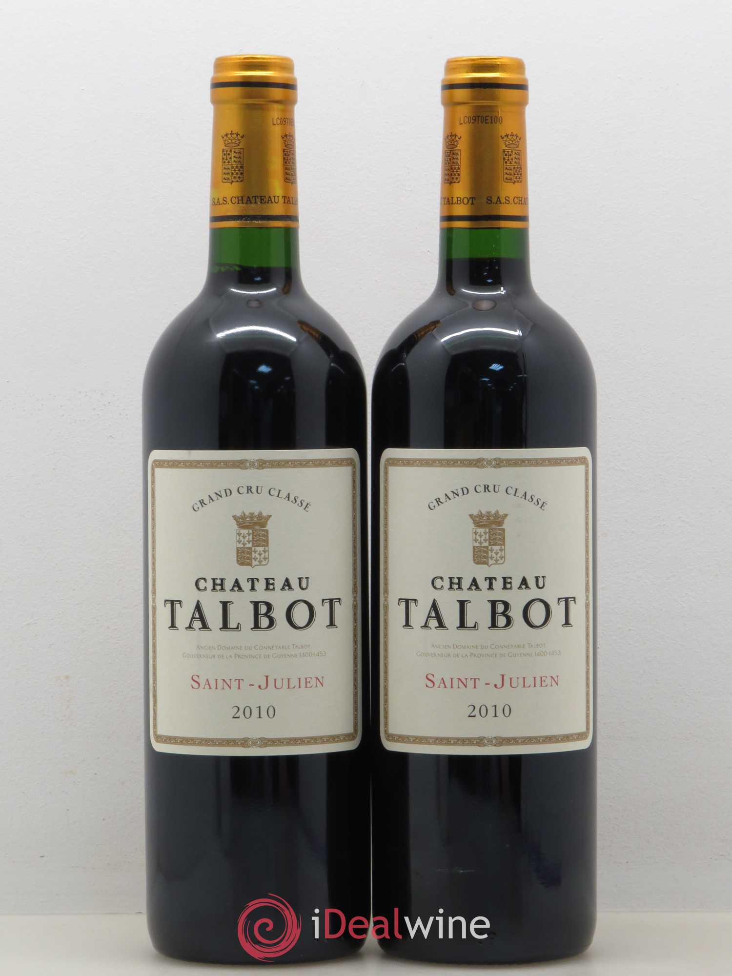 Château Talbot 4ème Grand Cru Classé 2010 - Lot de 2 bouteilles - 0