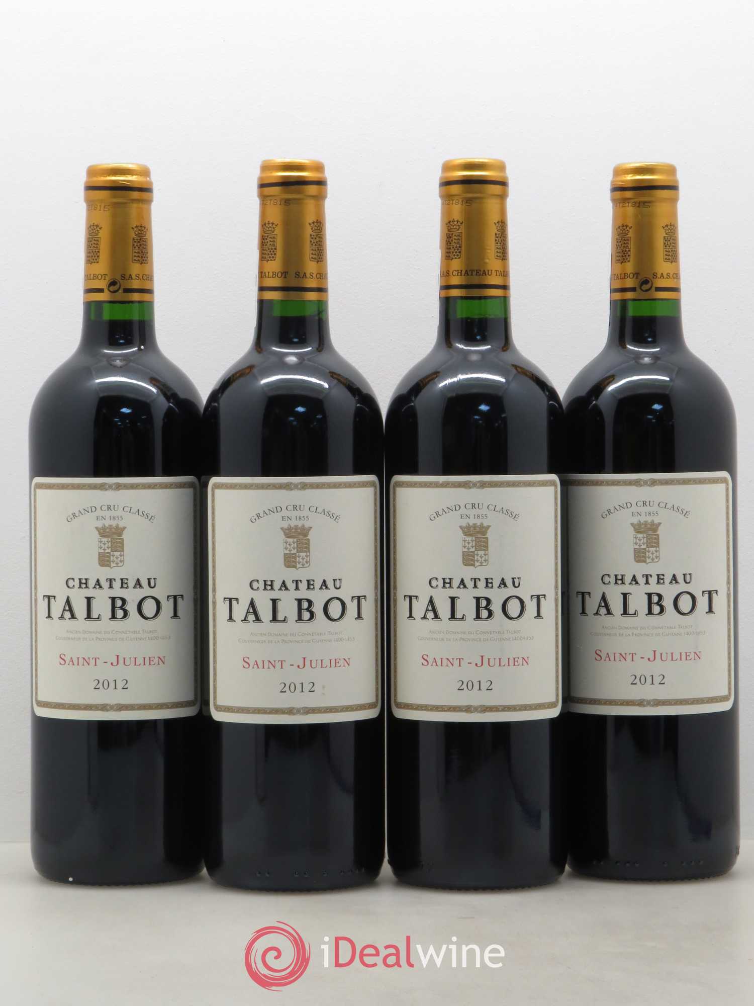 Château Talbot 4ème Grand Cru Classé 2012 - Lot de 4 bouteilles - 0