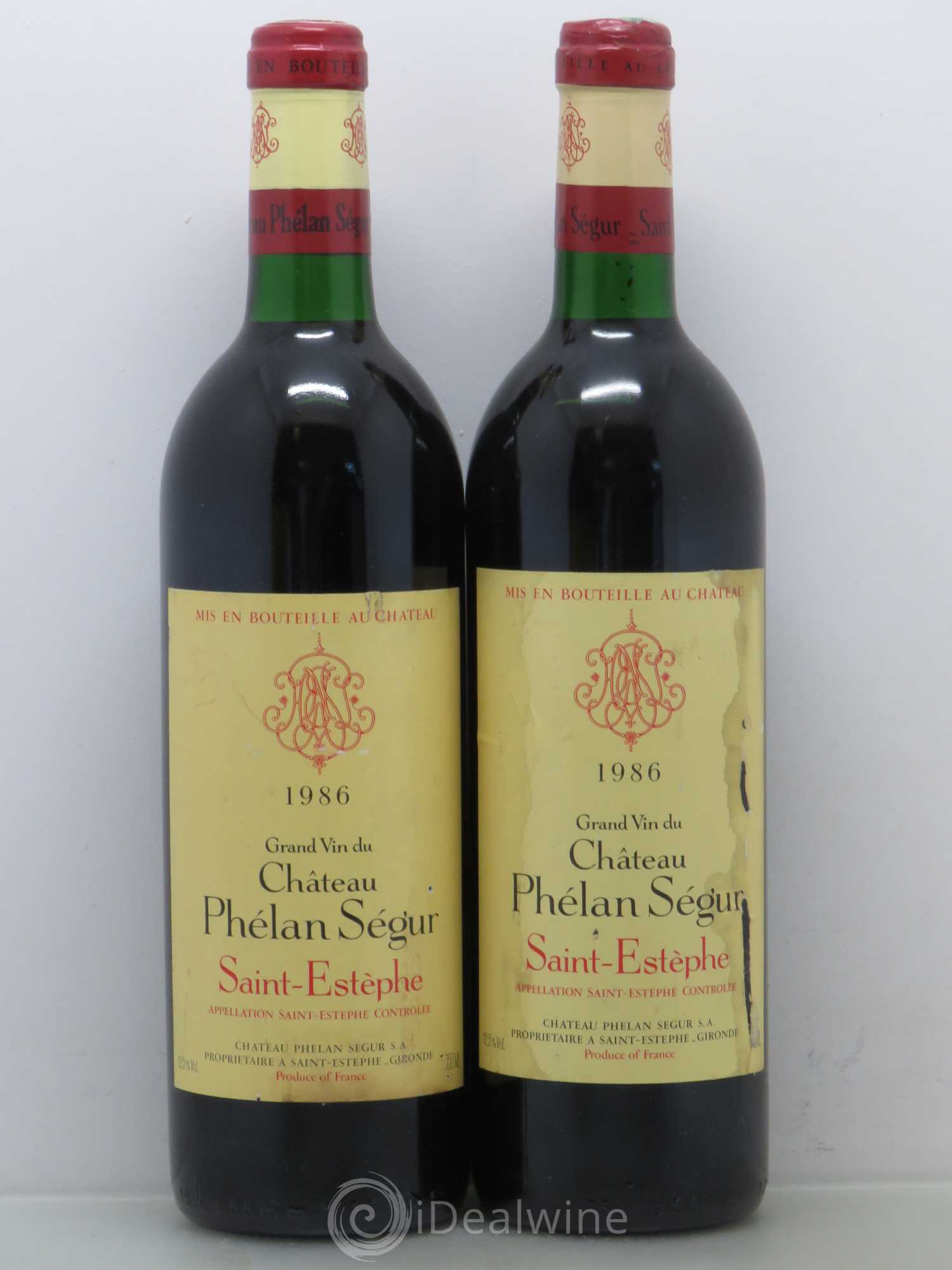 Château Phélan Ségur 1986 - Lot de 2 bouteilles - 0