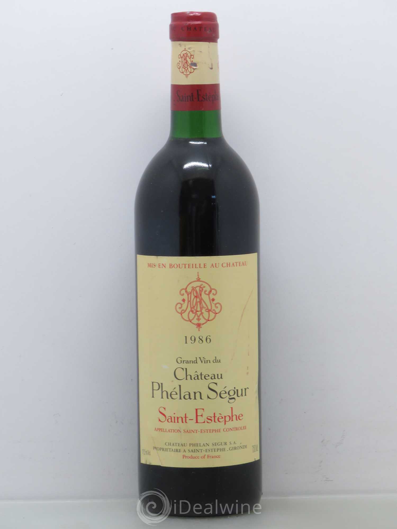 Château Phélan Ségur 1986 - Lot de 1 bouteille - 0