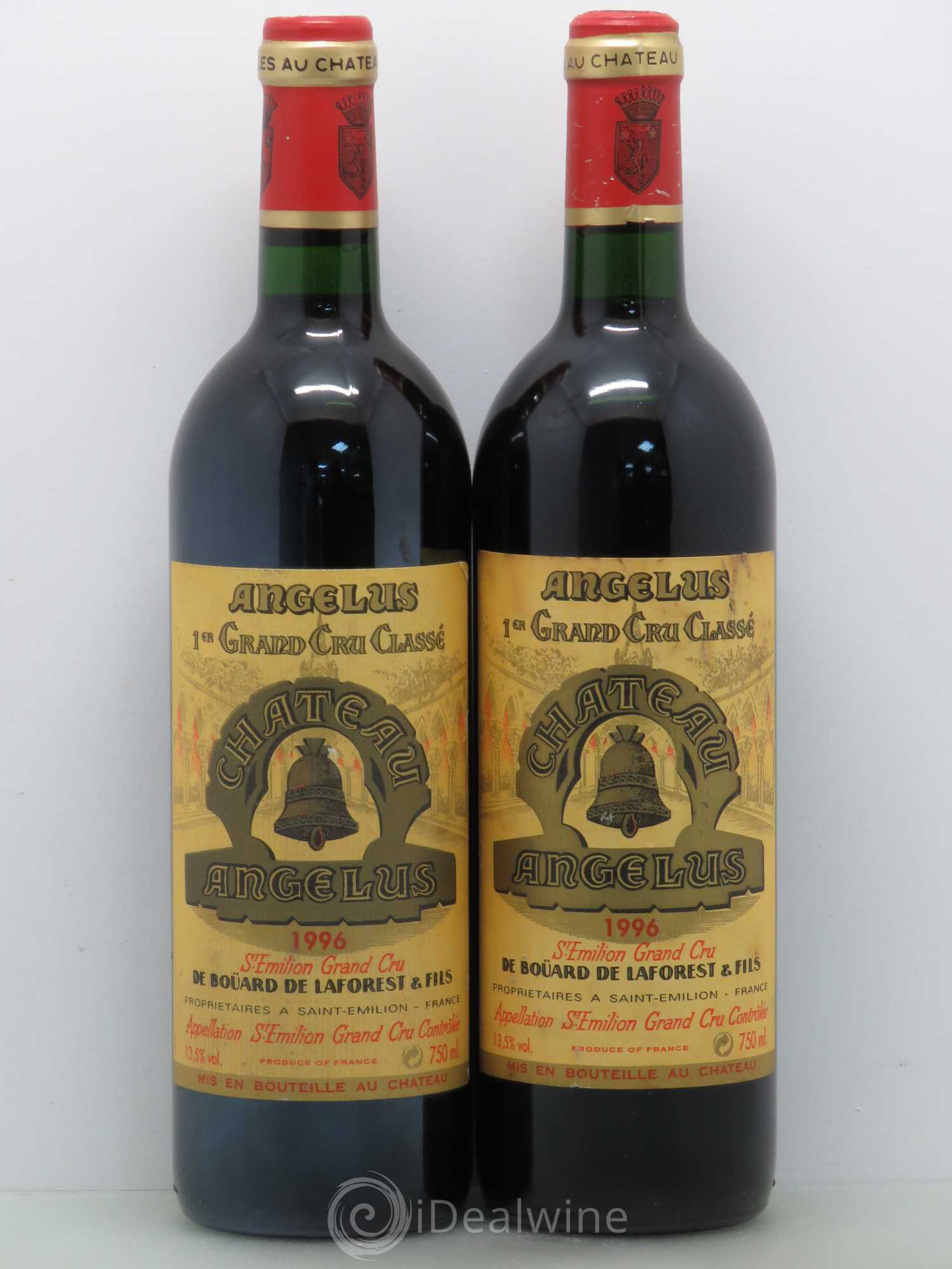 Château Angélus 1er Grand Cru Classé A 1996 - Lot de 2 bouteilles - 0