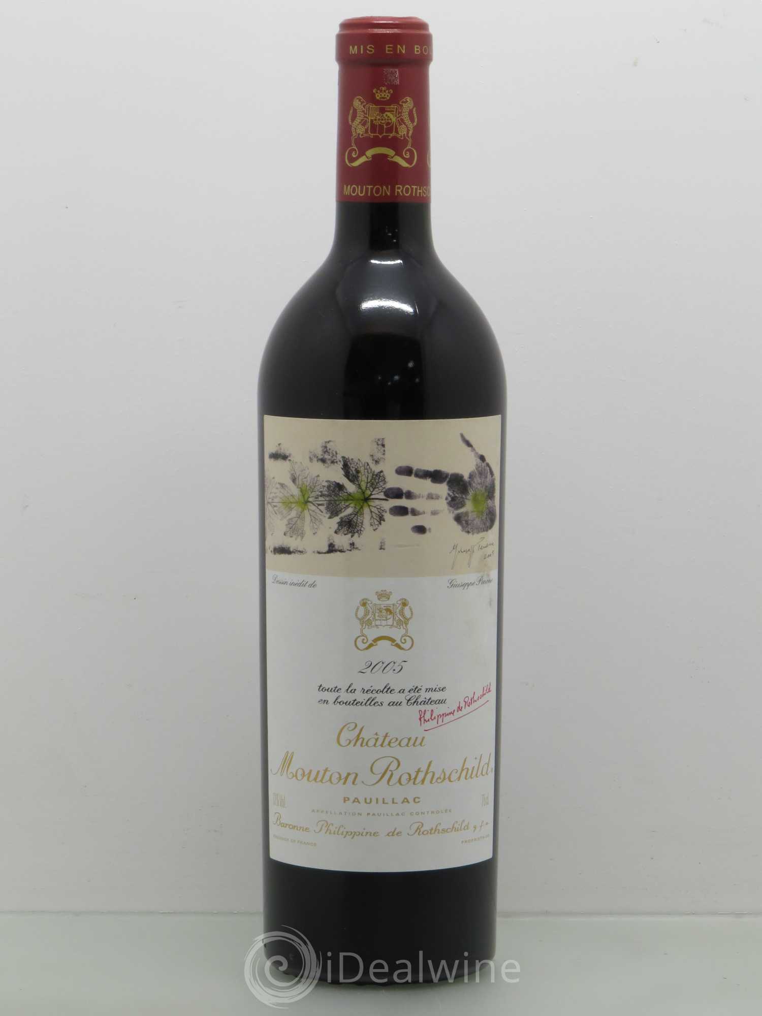 Château Mouton Rothschild 1er Grand Cru Classé 2005 - Lot de 1 bouteille - 0