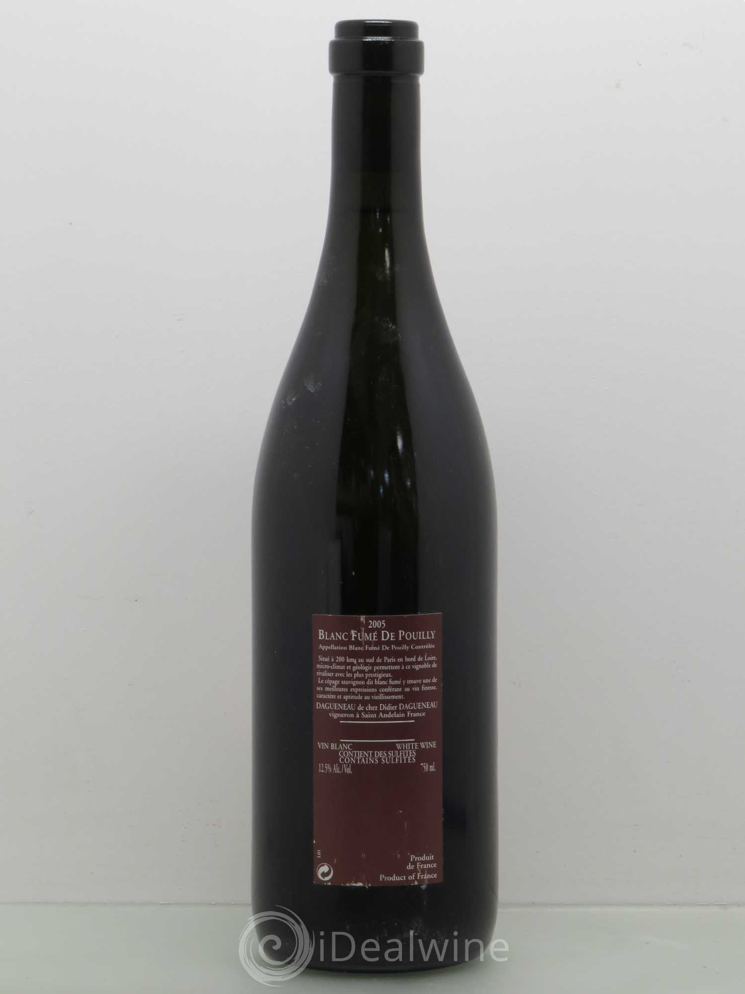 Vin de France (anciennement Pouilly-Fumé) Pur Sang Dagueneau (Domaine Didier - Louis-Benjamin) 2005 - Lot de 1 bouteille - 1