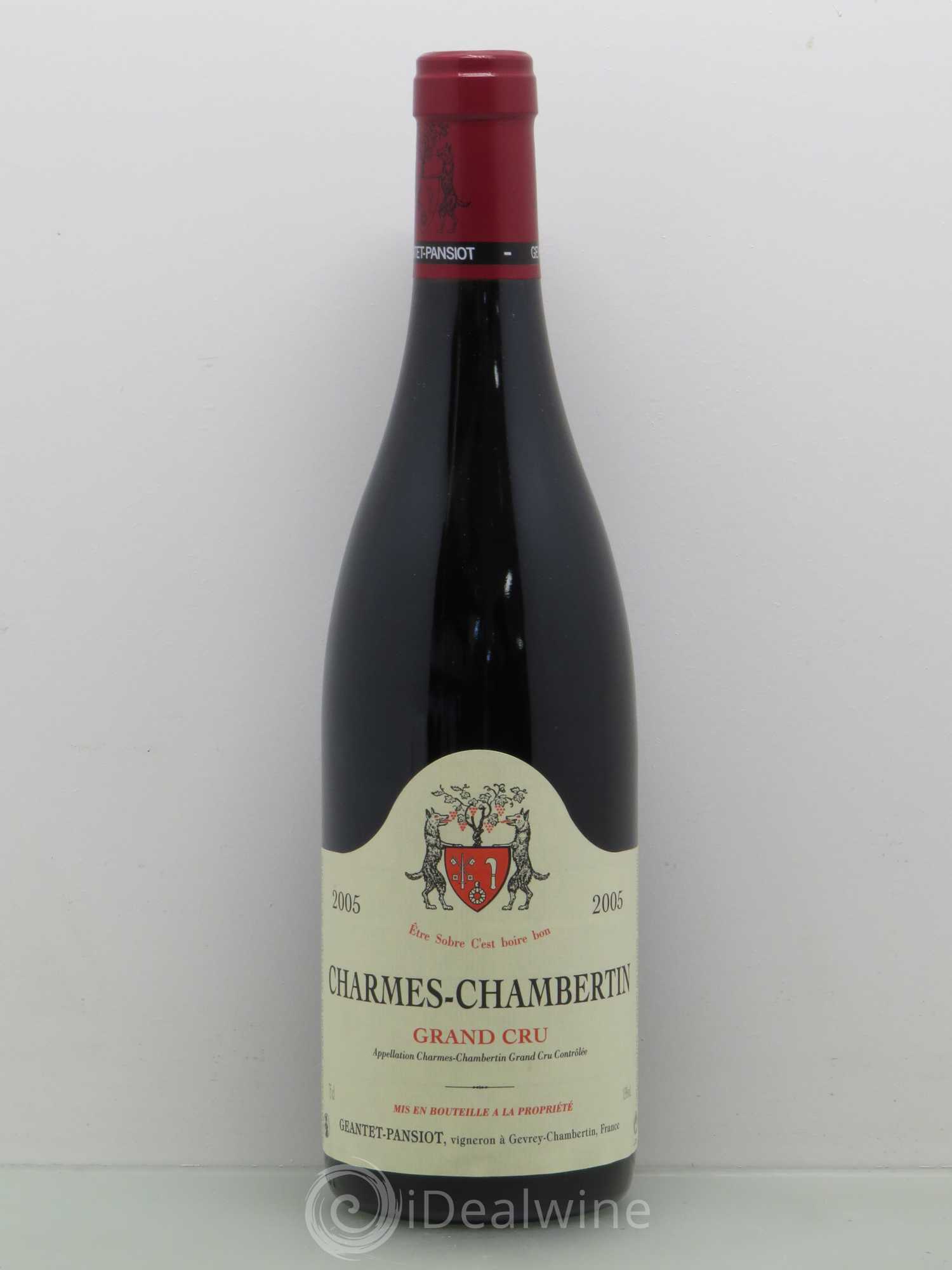 Charmes-Chambertin Grand Cru Geantet-Pansiot 2005 - Lot de 1 bouteille - 0