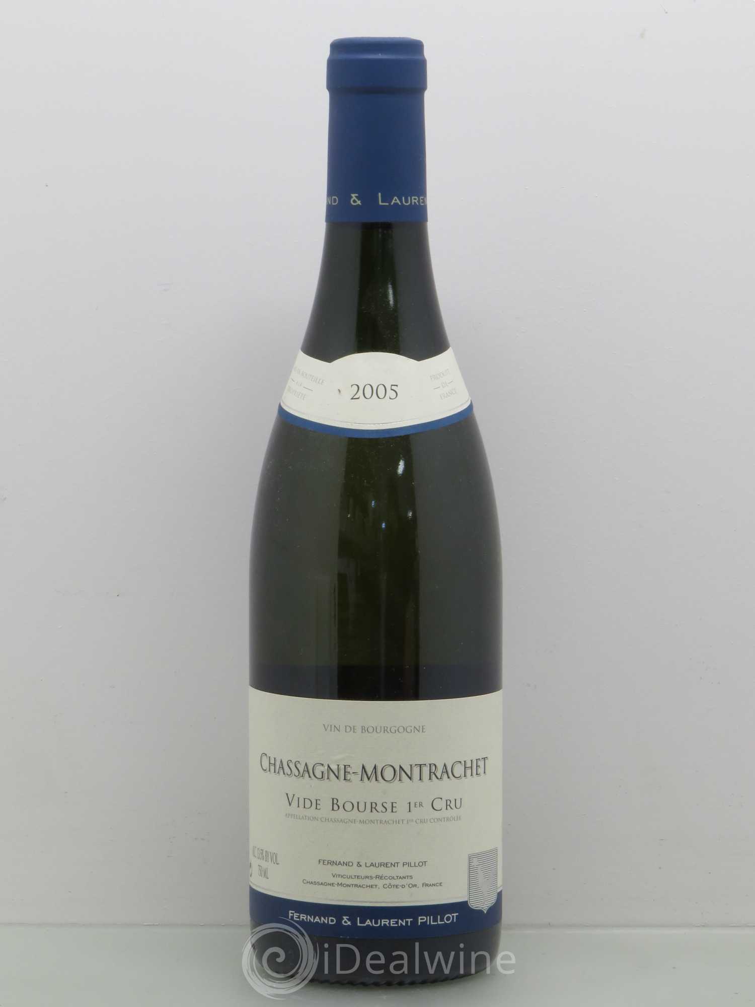 Chassagne-Montrachet 1er Cru Vide Bourse Fernand et Laurent Pillot (Domaine) (sans prix de réserve) 2005 - Lot de 1 bouteille - 0