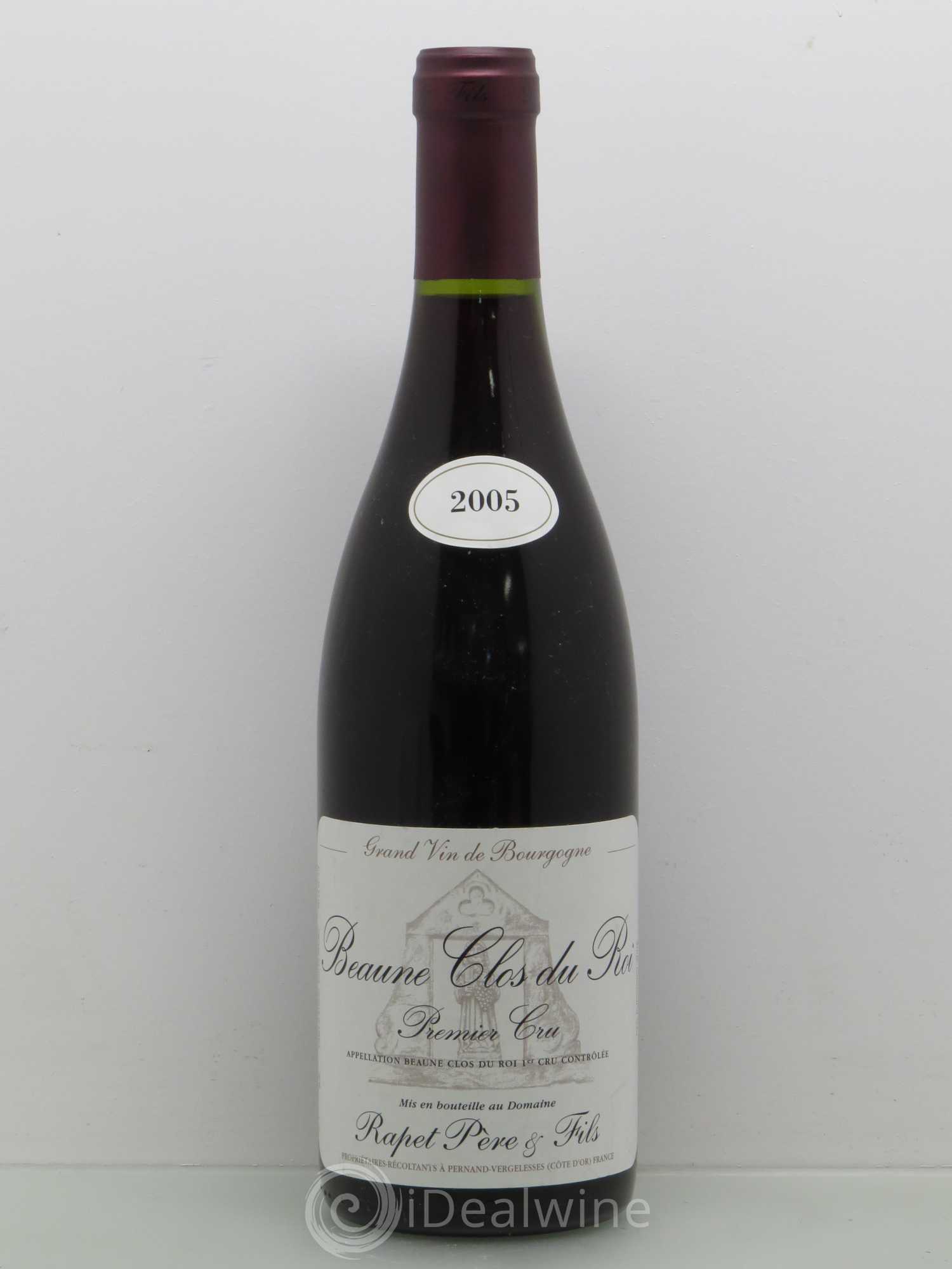 Beaune 1er Cru Clos Du Roi Rapet 2005 - Posten von 1 Flasche - 0