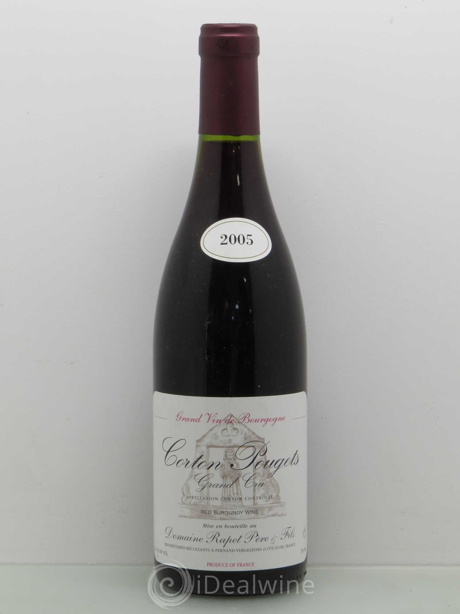 Corton Grand Cru Pougets Rapet Père & Fils 2005 - Lot de 1 bouteille - 0