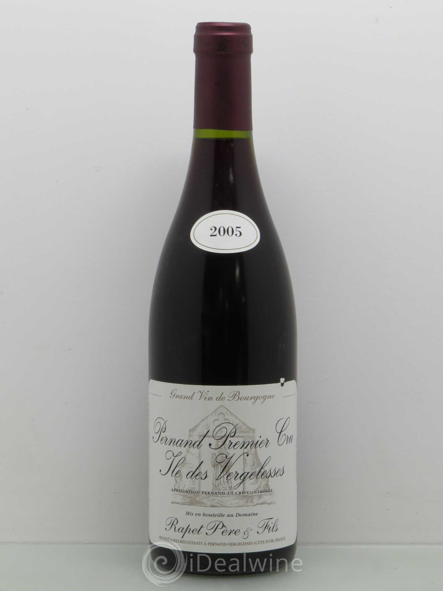 Pernand-Vergelesses 1er Cru Les Iles de Vergelesses Rapet 2005 - Posten von 1 Flasche - 0