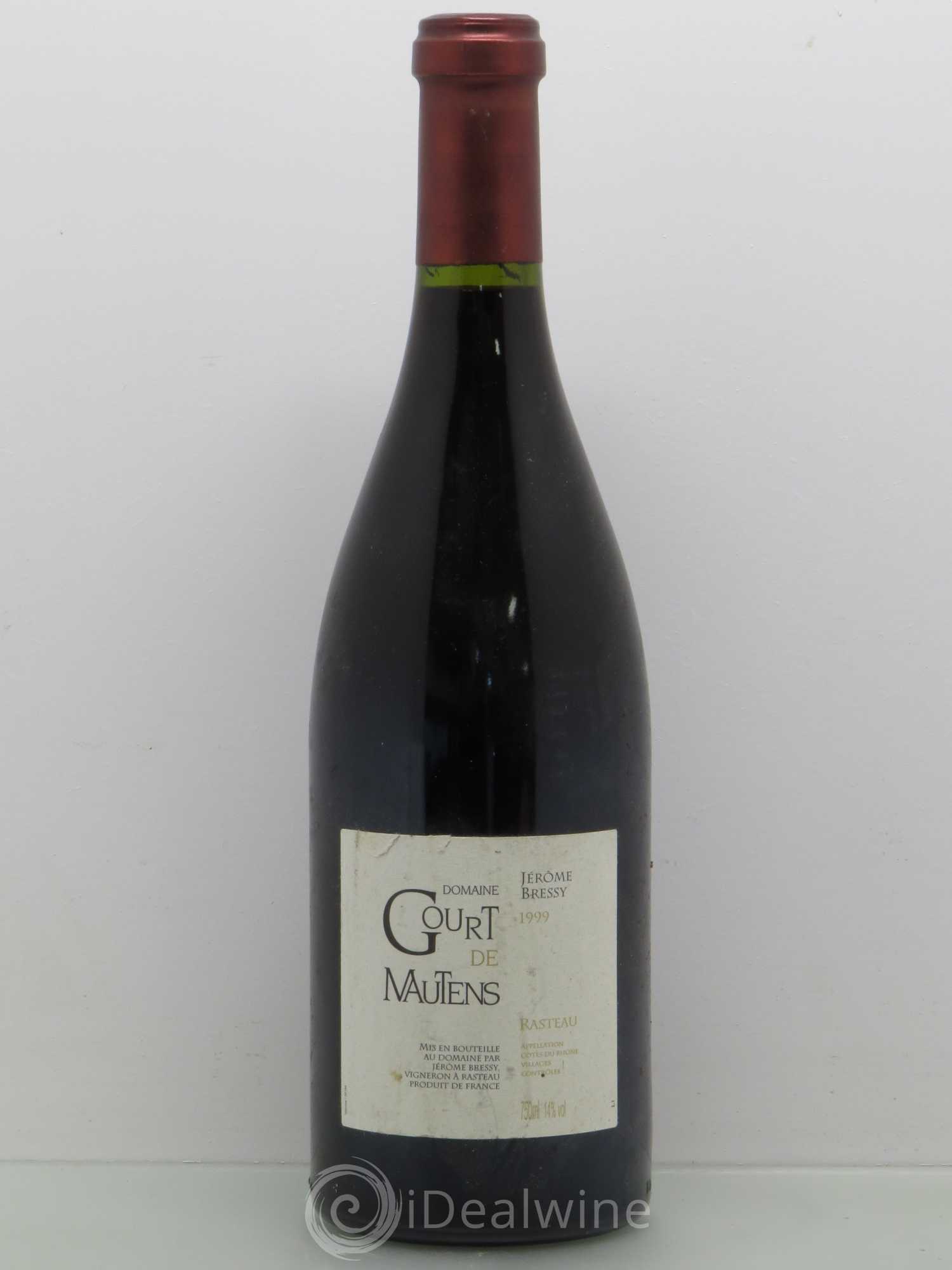 Rasteau Domaine Gourt de Mautens - Jérôme Bressy 1999 - Lot de 1 bouteille - 0