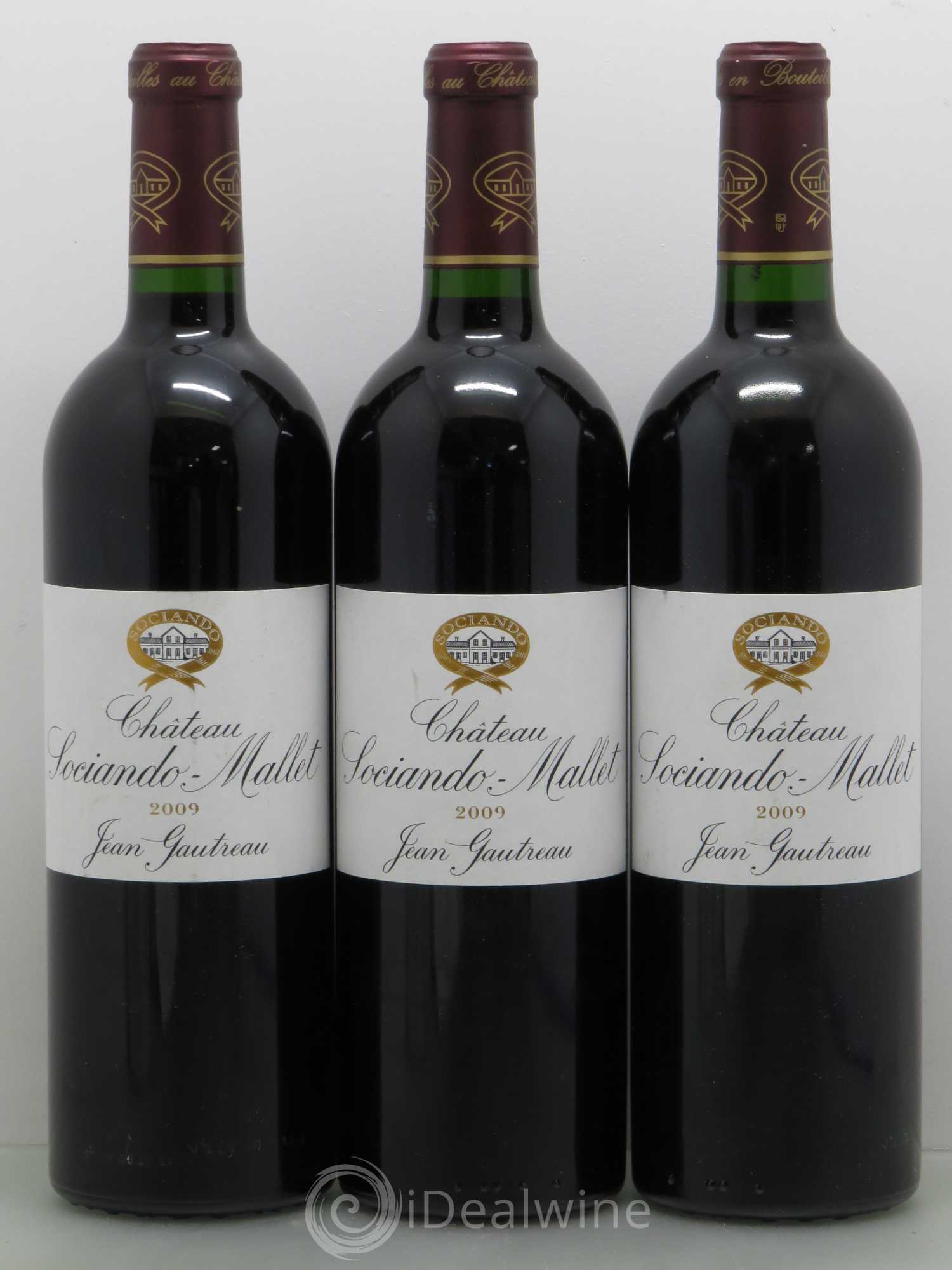 Château Sociando Mallet 2009 - Lot de 3 bouteilles - 0