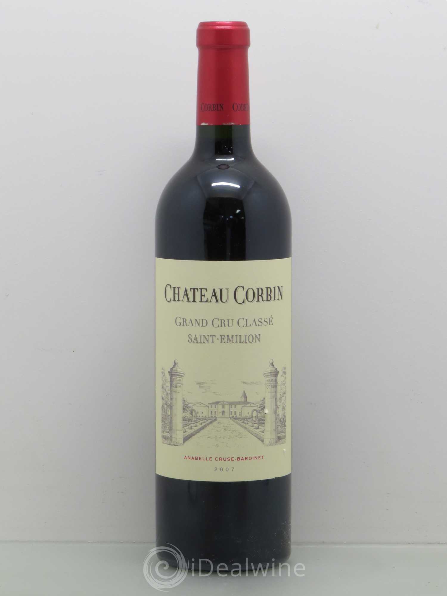 Château Corbin Grand Cru Classé 2007 - Lot de 1 bouteille - 0