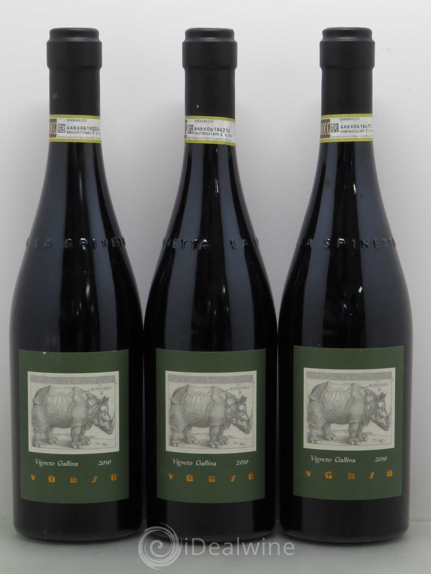 Barbaresco DOCG Vigneto Gallina 2010 - Posten von 3 Flaschen - 0