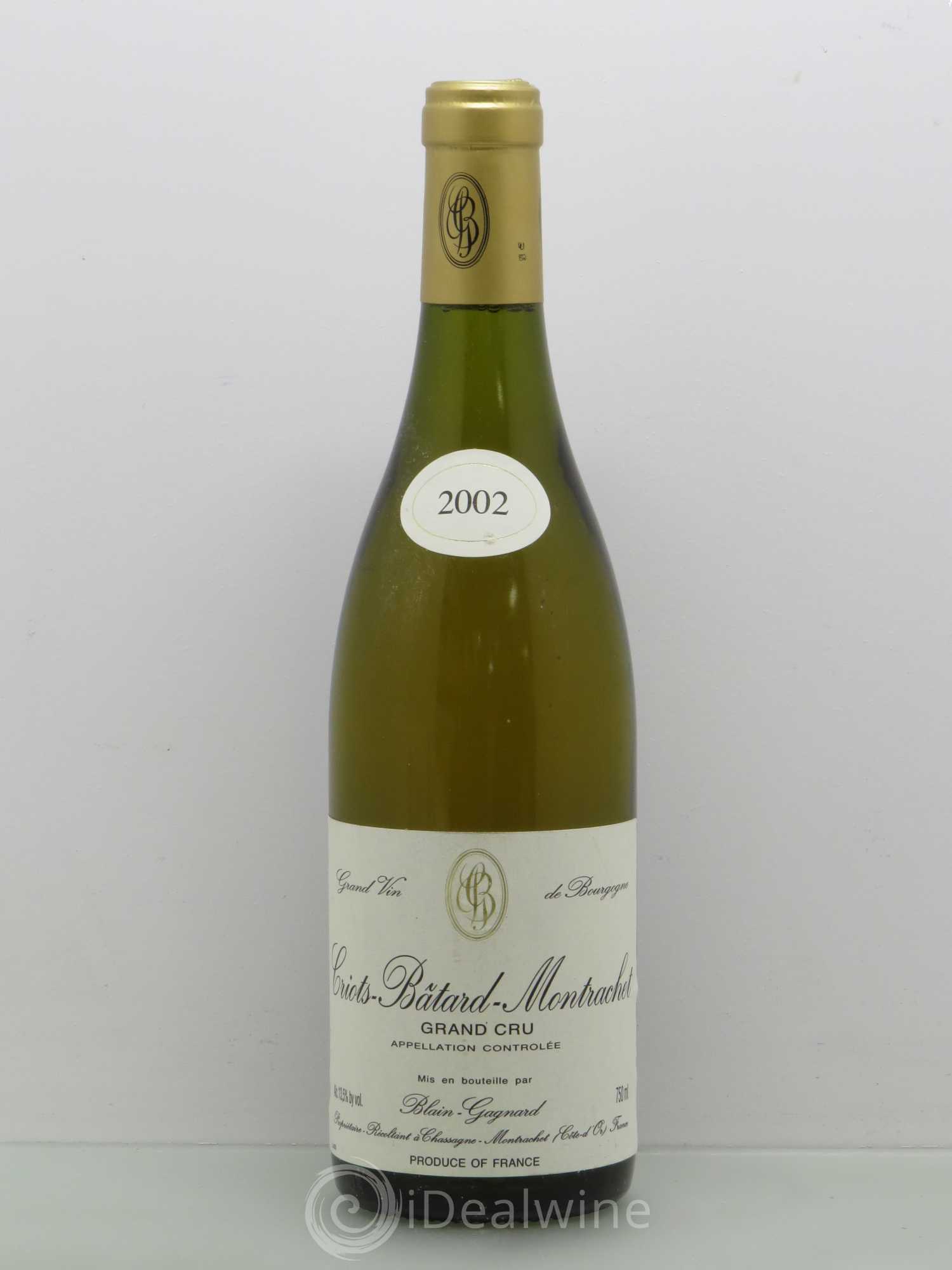 Criots-Bâtard-Montrachet Grand Cru Blain-Gagnard (Domaine) 2002 - Lot de 1 bouteille - 0