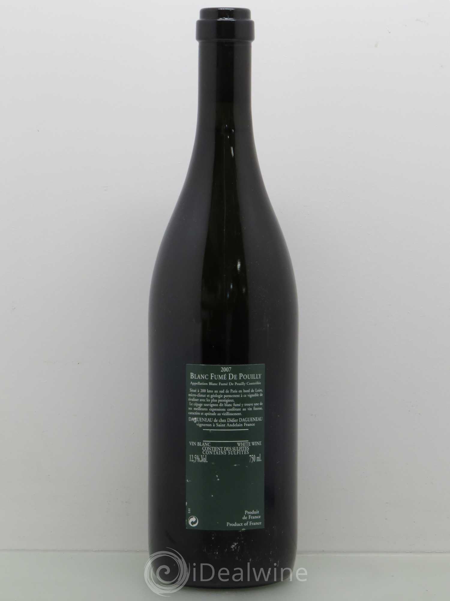 Vin de France (anciennement Pouilly-Fumé) Silex Dagueneau (Domaine Didier - Louis-Benjamin) 2007 - Lot de 1 bouteille - 1