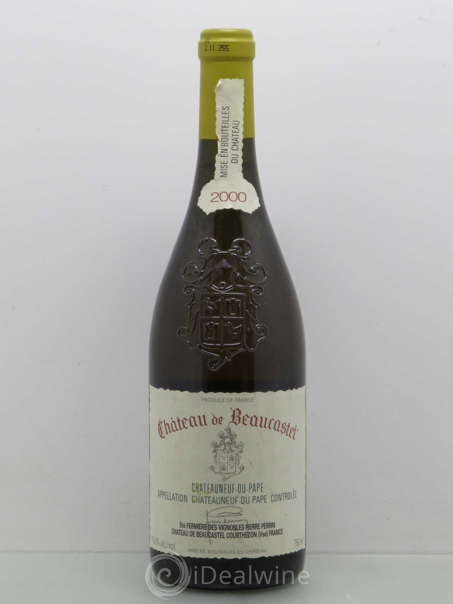 Châteauneuf-du-Pape Château de Beaucastel Famille Perrin 2000 - Lot de 1 bouteille - 0