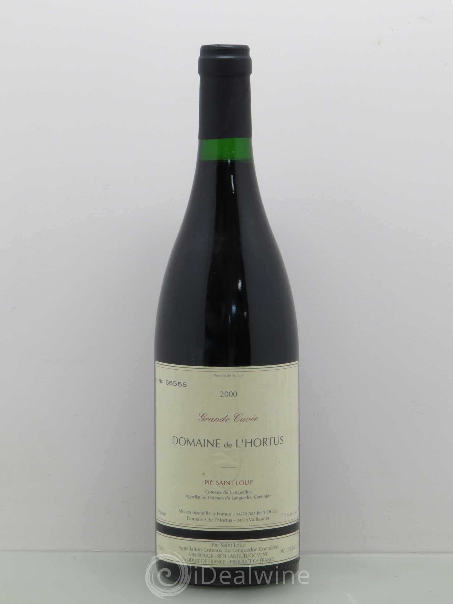 Pic Saint-Loup Domaine de L'Hortus Grande Cuvée Famille Orliac 2000 - Lot de 1 bouteille - 0
