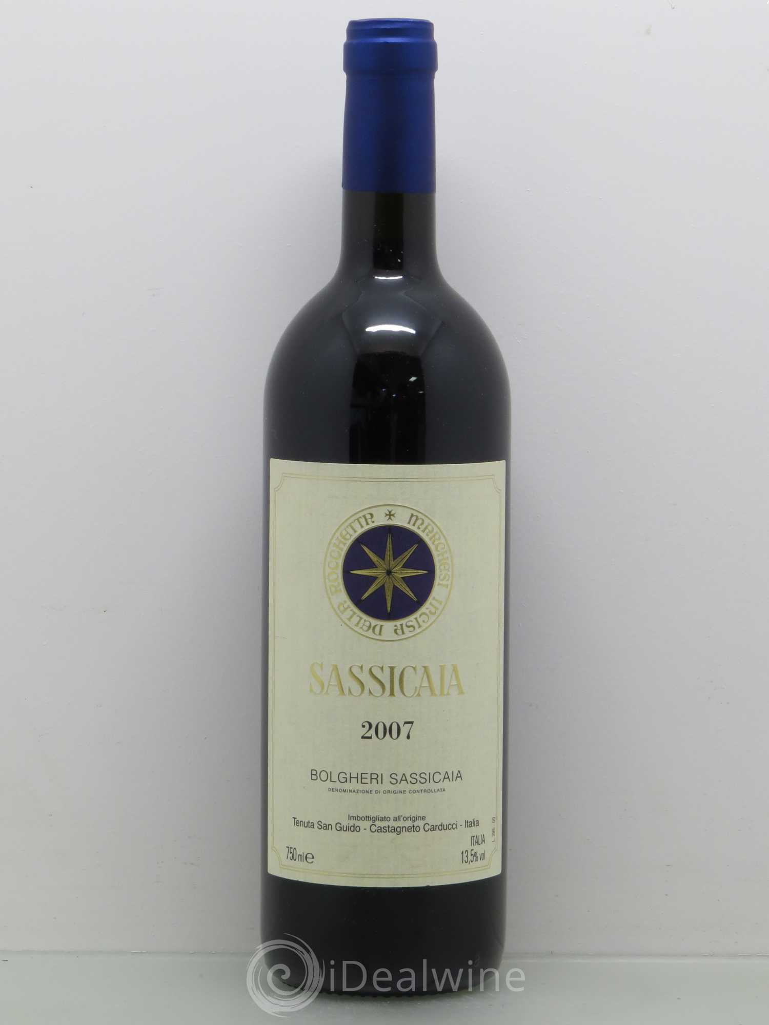 Bolgheri DOC Sassicaia Tenuta San Guido 2007 - Lot de 1 bouteille - 0