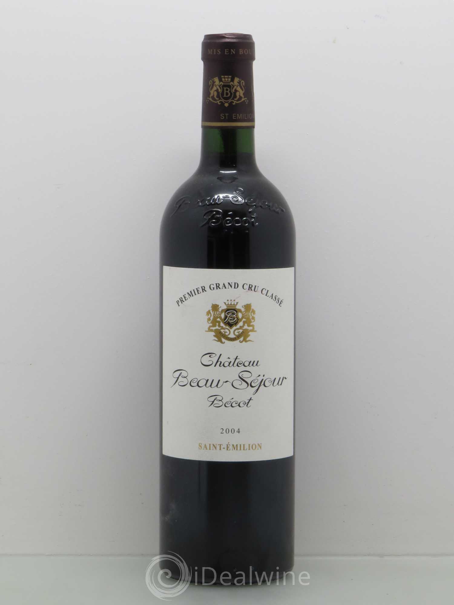Château Beau-Séjour Bécot 1er Grand Cru Classé B 2004 - Lot de 1 bouteille - 0